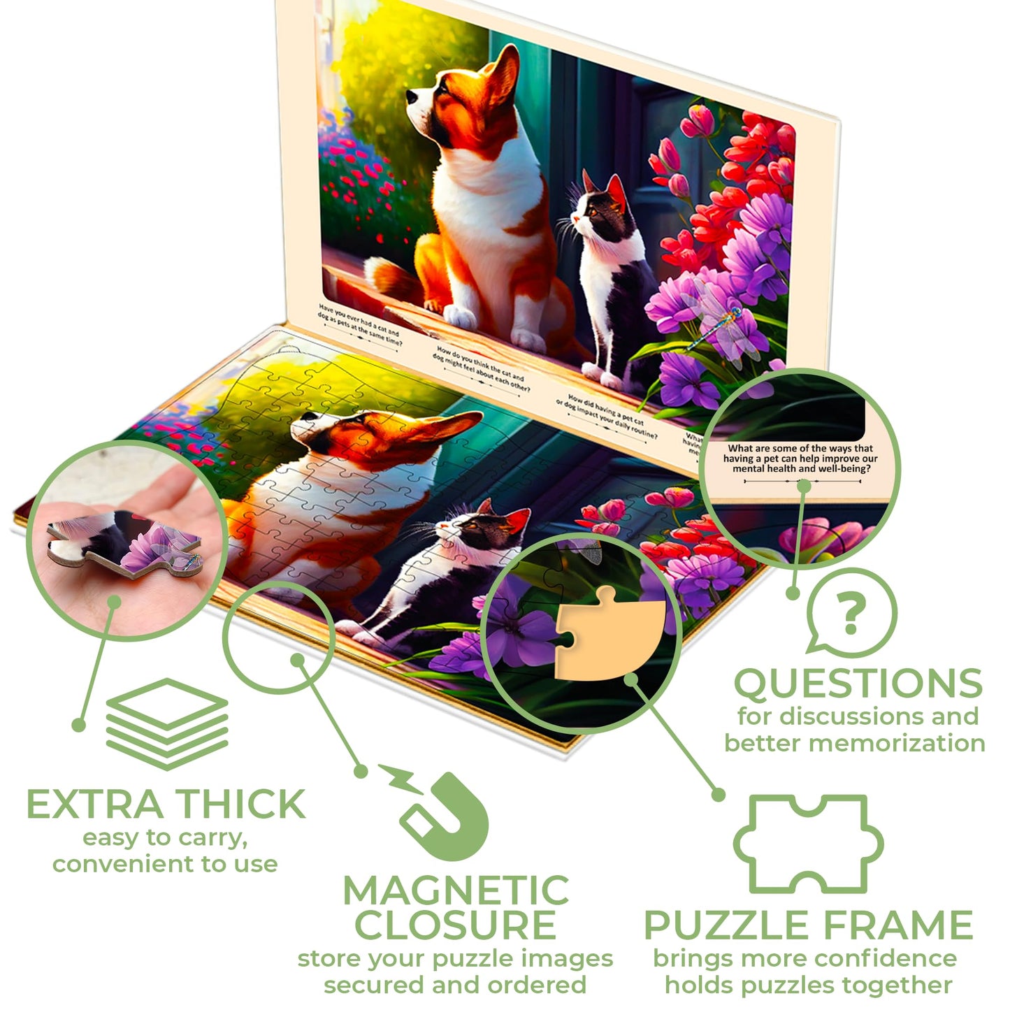 QUOKKA 100 Pieces Dementia Puzzles for Elderly - Large Piece Activities Products for Seniors - Adults 3 Alzheimers Jigsaw Puzzle Games with Beavers - Cognitive Gifts Toys - Men and Women