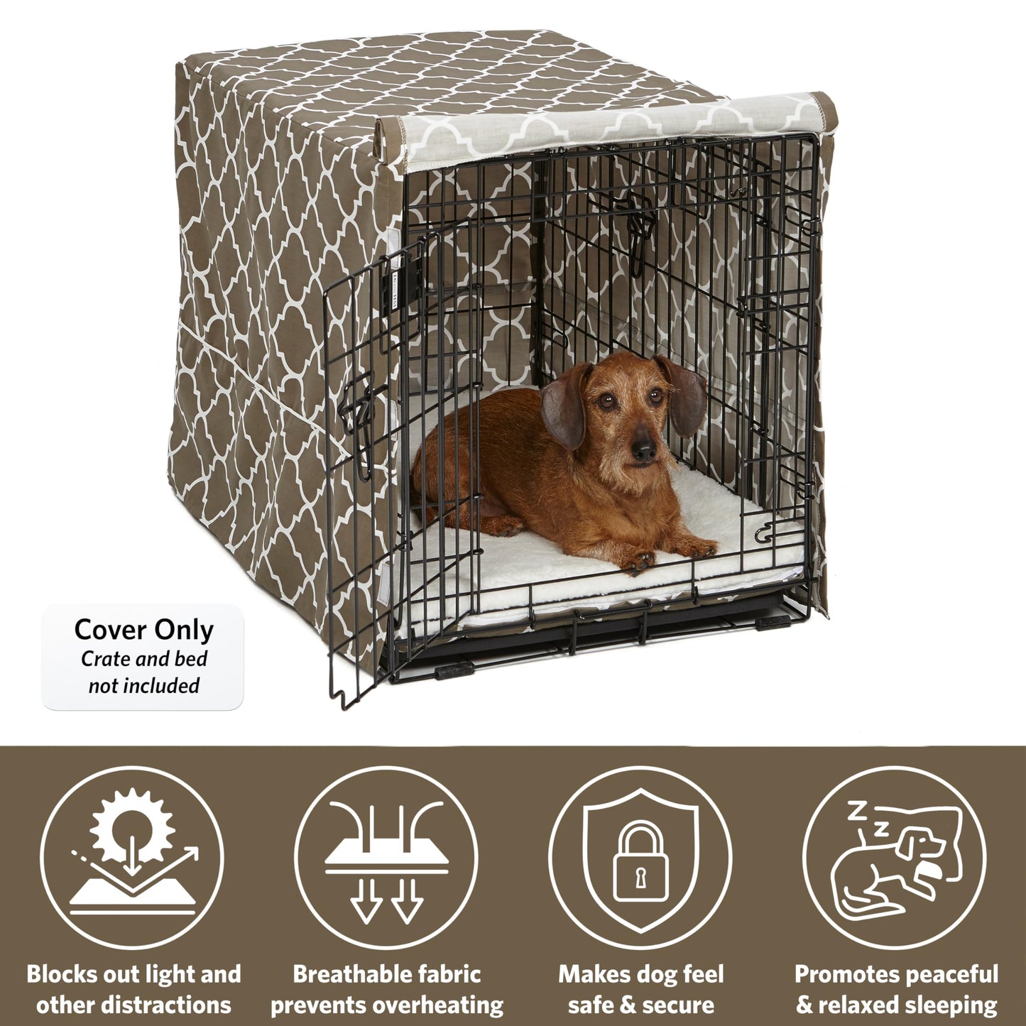 MidWest Homes for Pets Dog Crate Cover with Teflon Fabric Protector, Privacy Crate Cover Fits Midwest and New World 76.2cm Long Dog Crates, Machine Wash and Dry, CVR-30