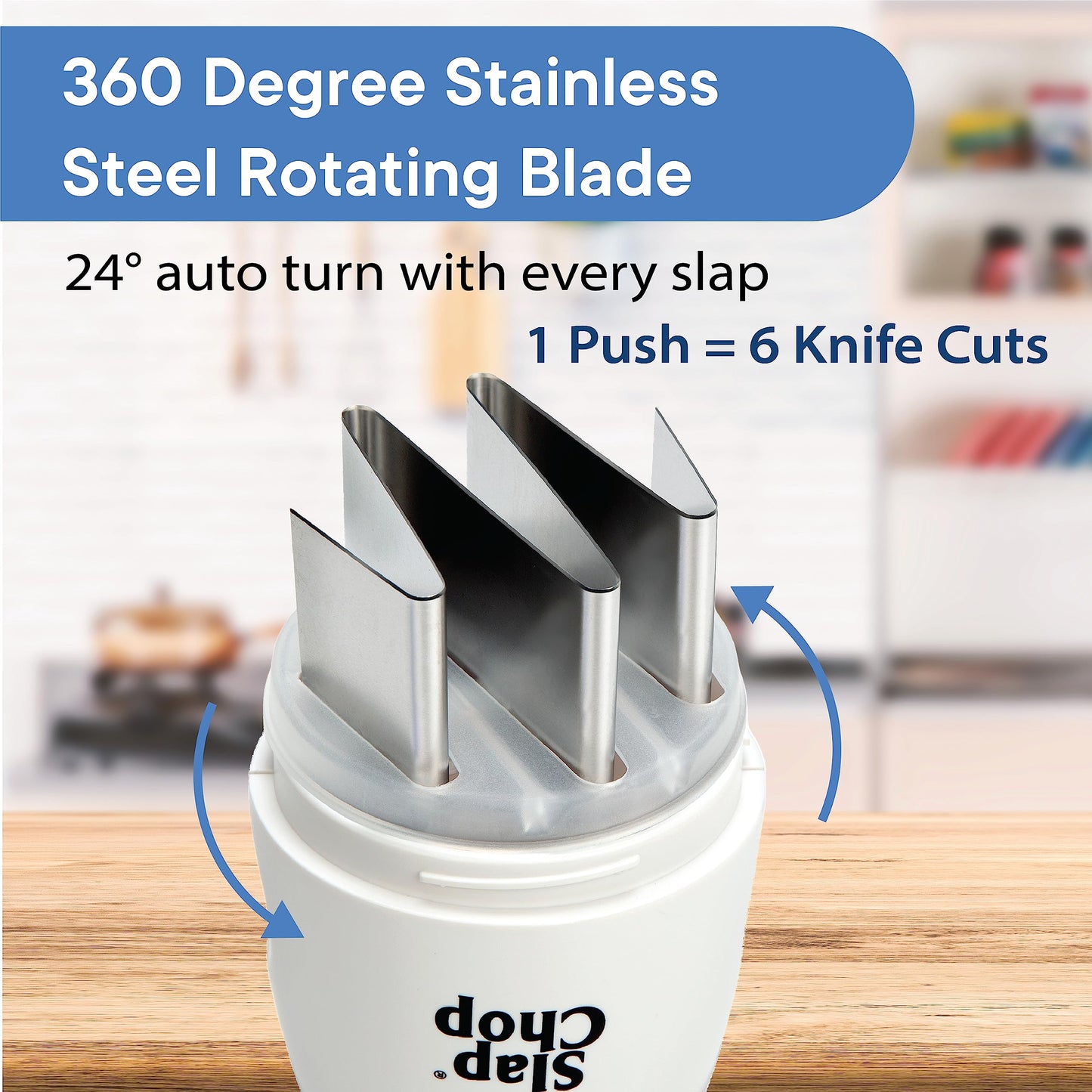 Original Slap Chop Slicer with Stainless Steel Blades | Vegetable Chopper Gadget | Mini Chopper for Salads | Kitchen Accessory