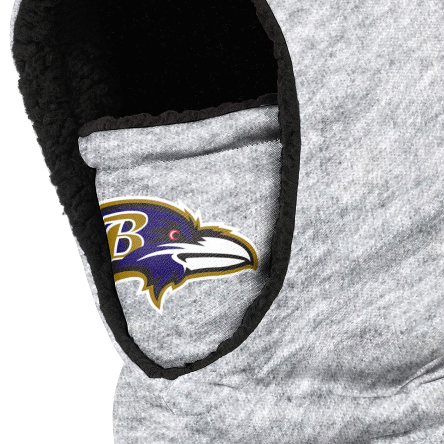 Baltimore Ravens NFL Heather Grey Big Logo Balaclava Hooded Gaiter