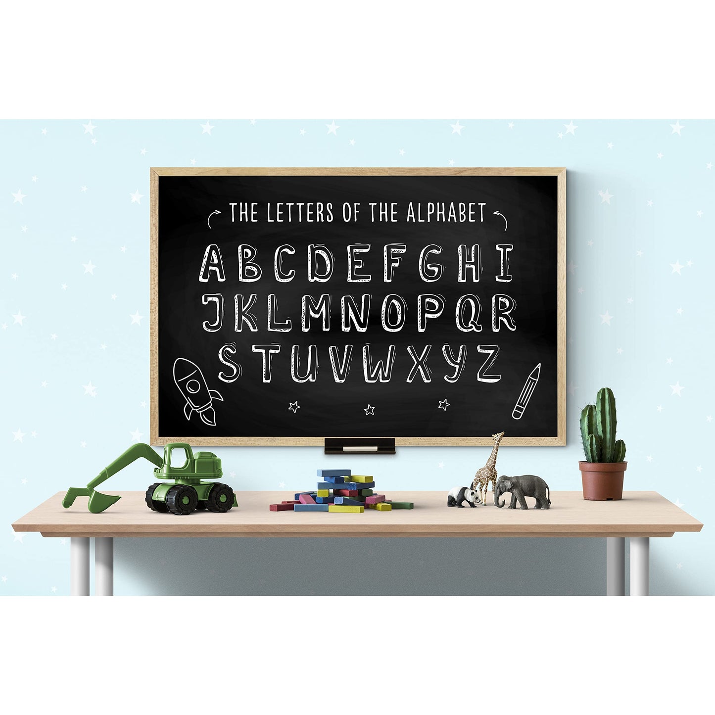 Quartet Chalkboard, 2 X 3 Feet, Oak Frame, Black Surface, 3413878401