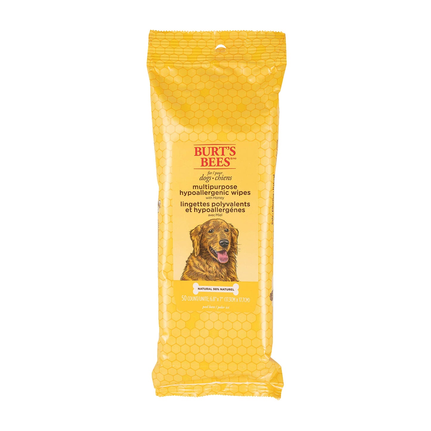 Burt's Bees FFP7488AMZ3 for Dogs Multipurpose Grooming Wipes, Pack of 3 | Best Wet Grooming Wipes for All Dogs and Puppies