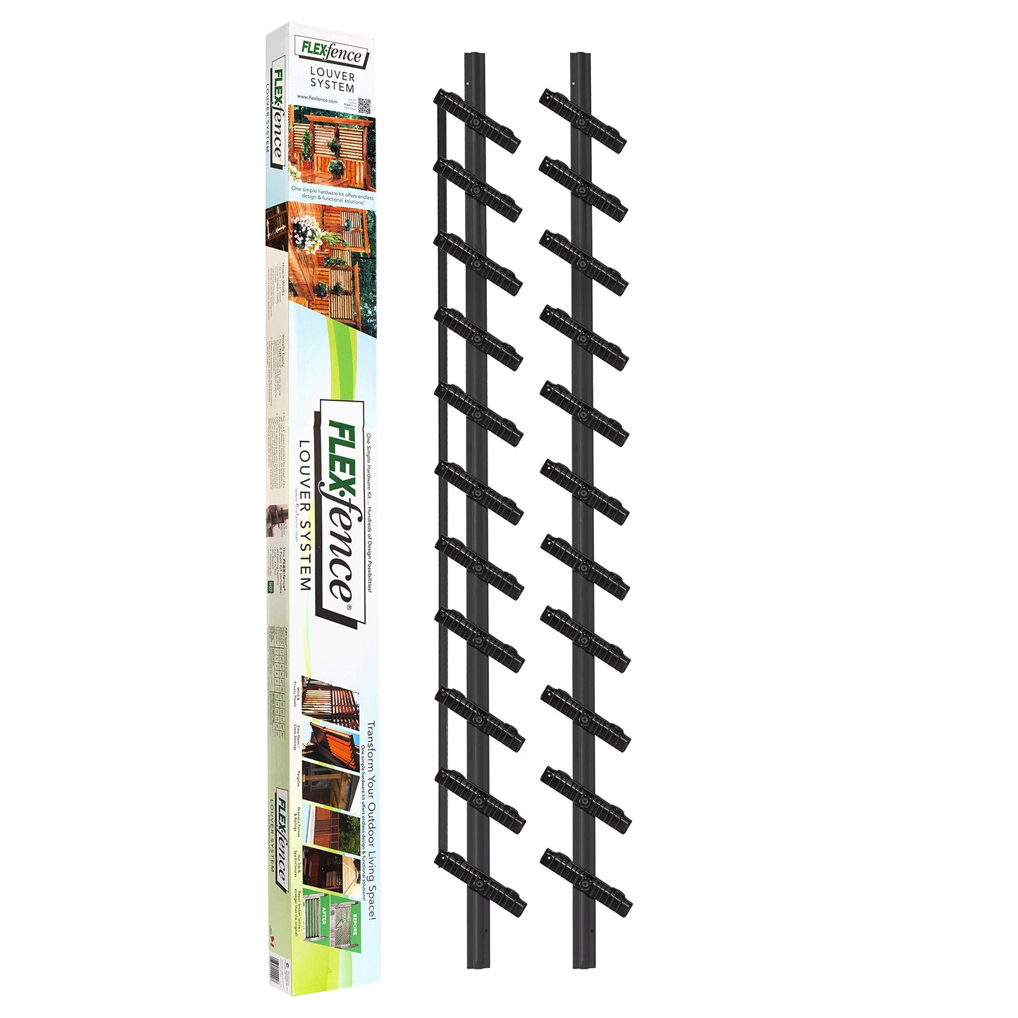 Flex-Fence, Decorative Versa Fence Louver System, Perfect for Gardens, Patios and Outdoor Spaces, Indoor and Outdoor Use, 1 Pack