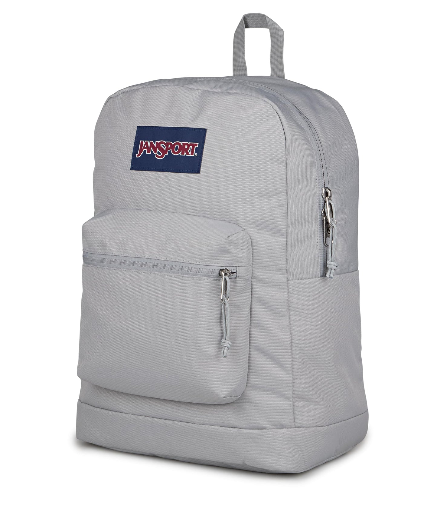 JanSport Cross Town Plus Backpack - Large Main Compartment, Side Water Bottle Pocket, 15-Inch Padded Laptop Sleeve - Grounded Grey