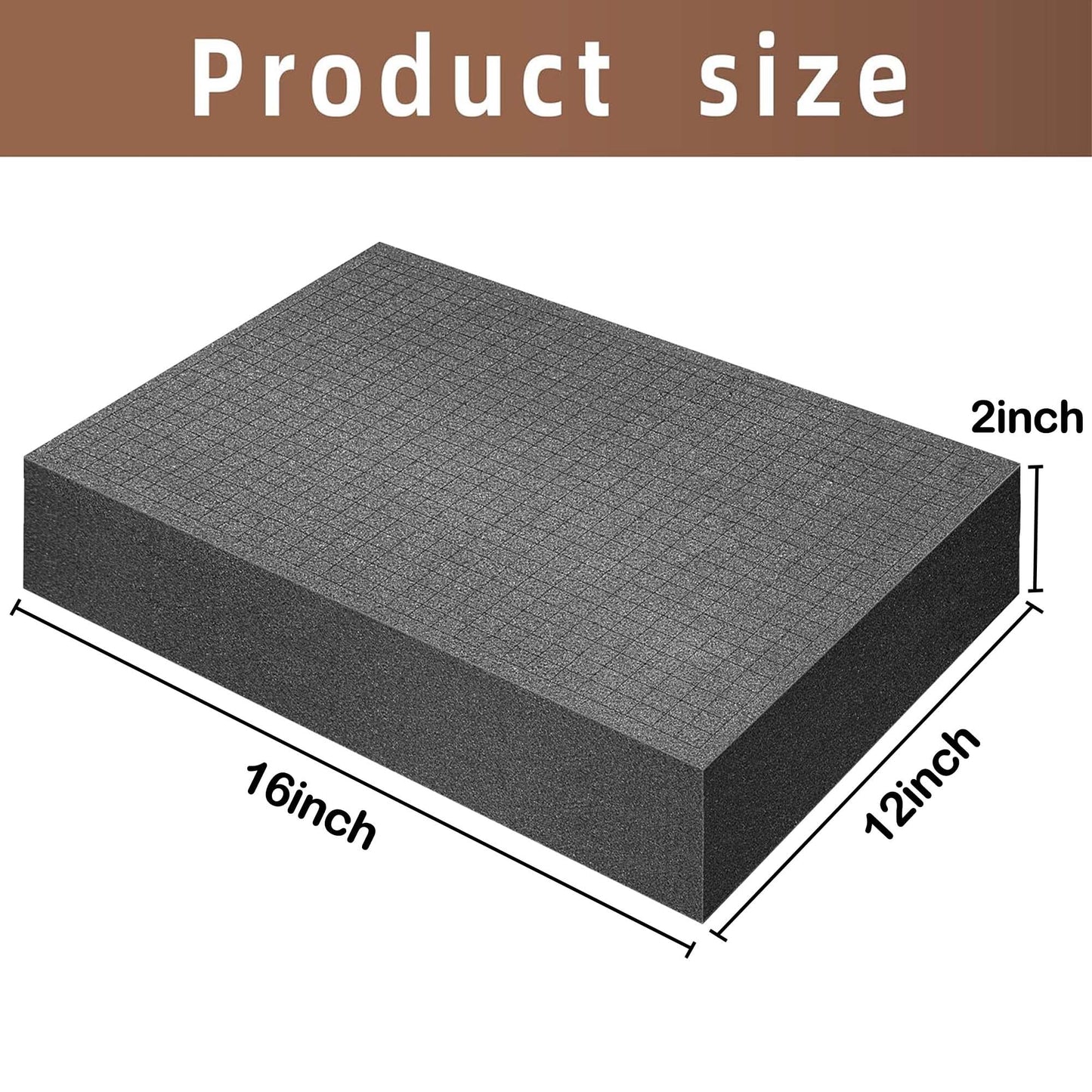 DECOHS 4 Pieces Foam Pick Up and Pluck 16 x 12 x 2', Foam Insert for Pick and Plucking, Precube Foam with Bottom Use for Board Game Boxes, Storage Boxes