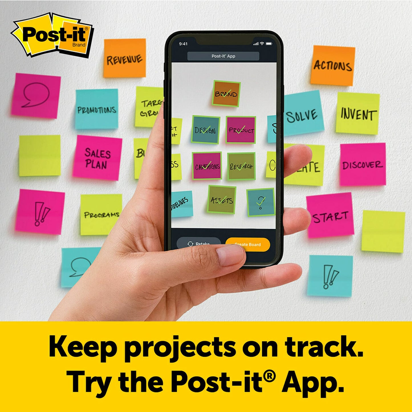 Post-it Wall Pad with Command Strips, 20 x 23-Inches, White, 20-Sheets/Pad, 2-Pads/Pk