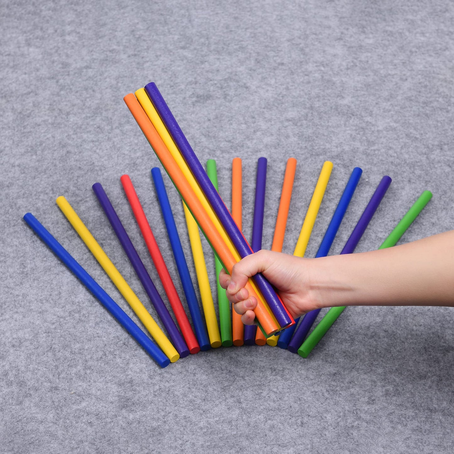 60 Pack Rhythm Sticks for Kids, 12 Inch Wood Lummi Sticks Music Percussion Sticks, 6 Colors