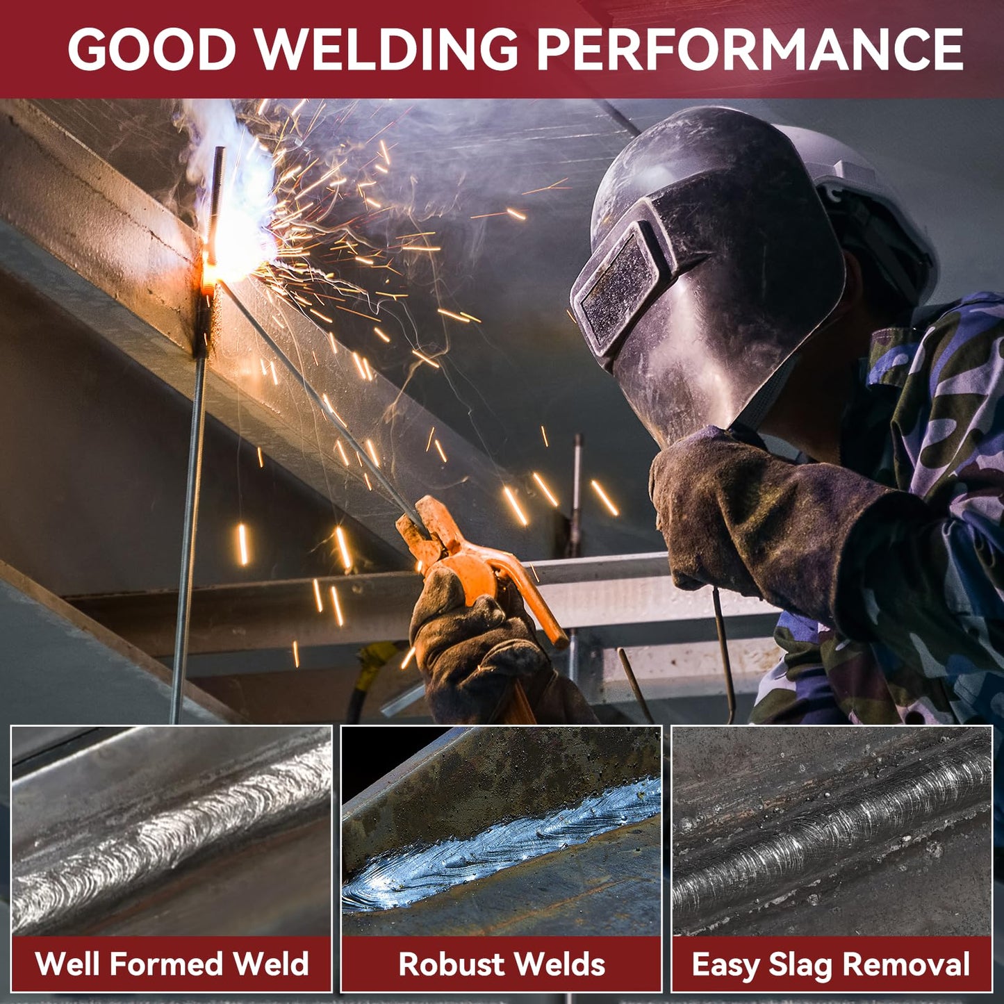 ARCCAPTAIN E7018 Welding Rod 3/32'' 5LB Low Hydrogen Carbon Steel Welding Sticks Electrodes, Welding Rods ARC Welding Equipment