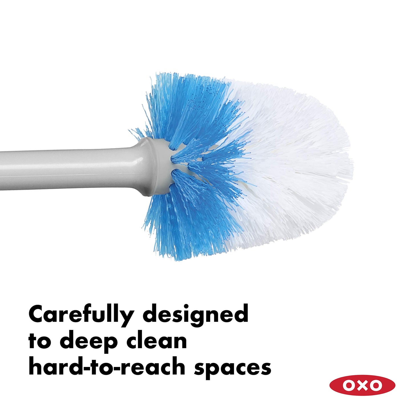 OXO Good Grips Hideaway Compact Toilet Brush-Gray