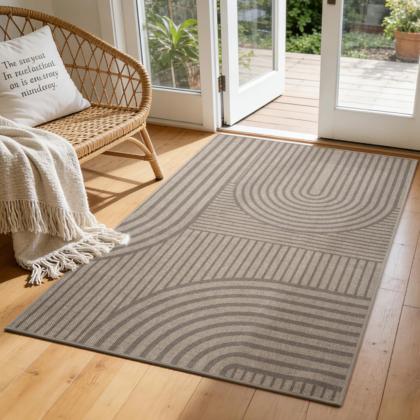 YDKGL Front Door Mat 36''x59'', Absorbent Dirt Resist Washable Non Slip Low-Profile Indoor Doormat, Welcome Entryway Door Mats,Brown