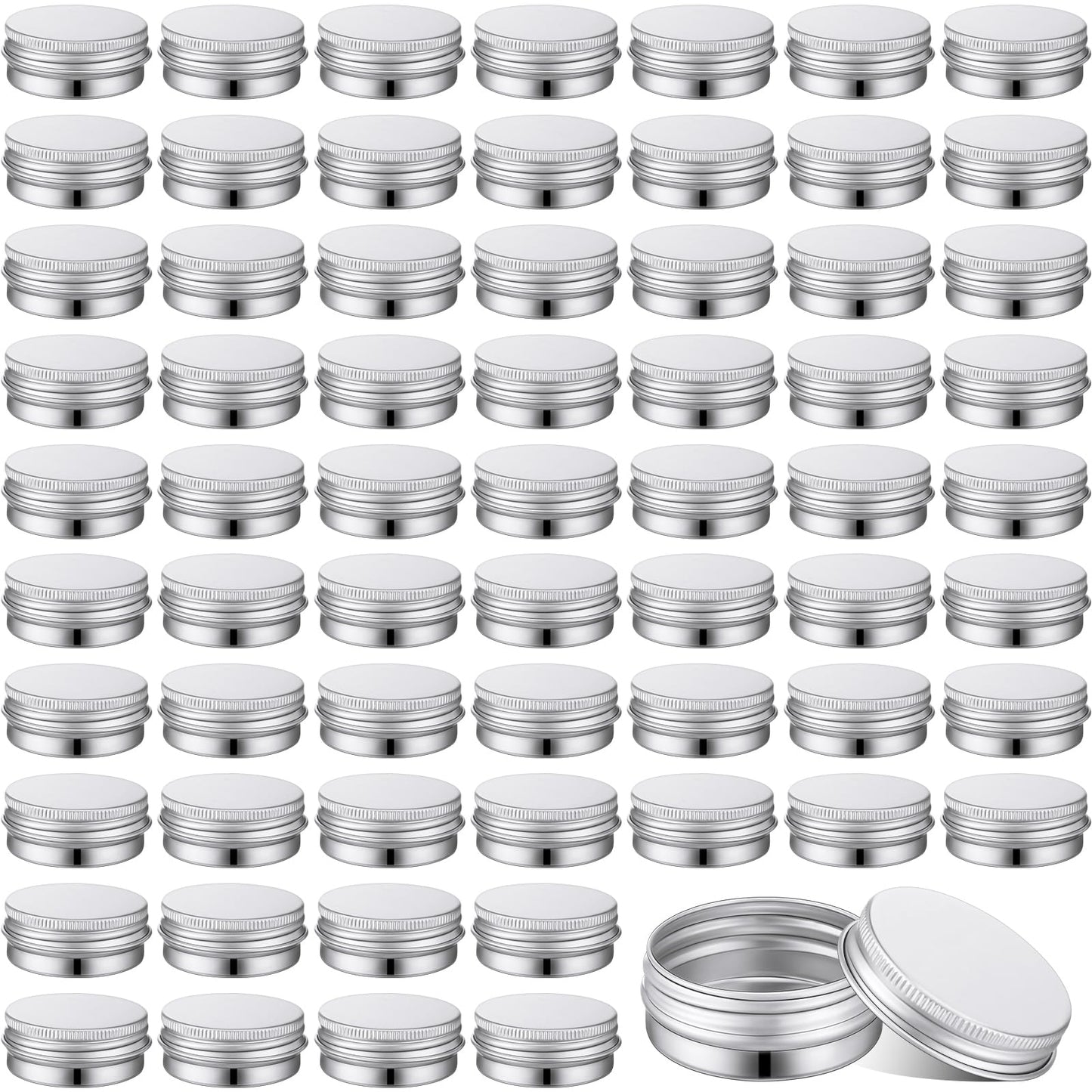 300 Pcs 0.5 oz Salve Tins with Lids Bulk Lip Balm Containers Round Metal Containers with Screw Top Lids Aluminum Silver Tin Cans for DIY Salve Candle