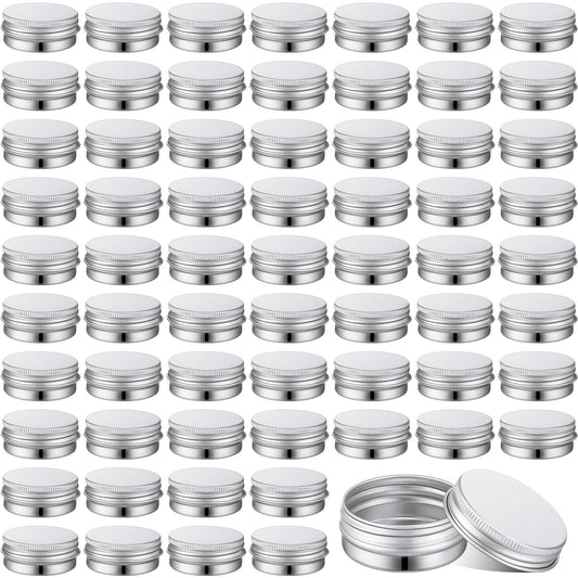 300 Pcs 0.5 oz Salve Tins with Lids Bulk Lip Balm Containers Round Metal Containers with Screw Top Lids Aluminum Silver Tin Cans for DIY Salve Candle
