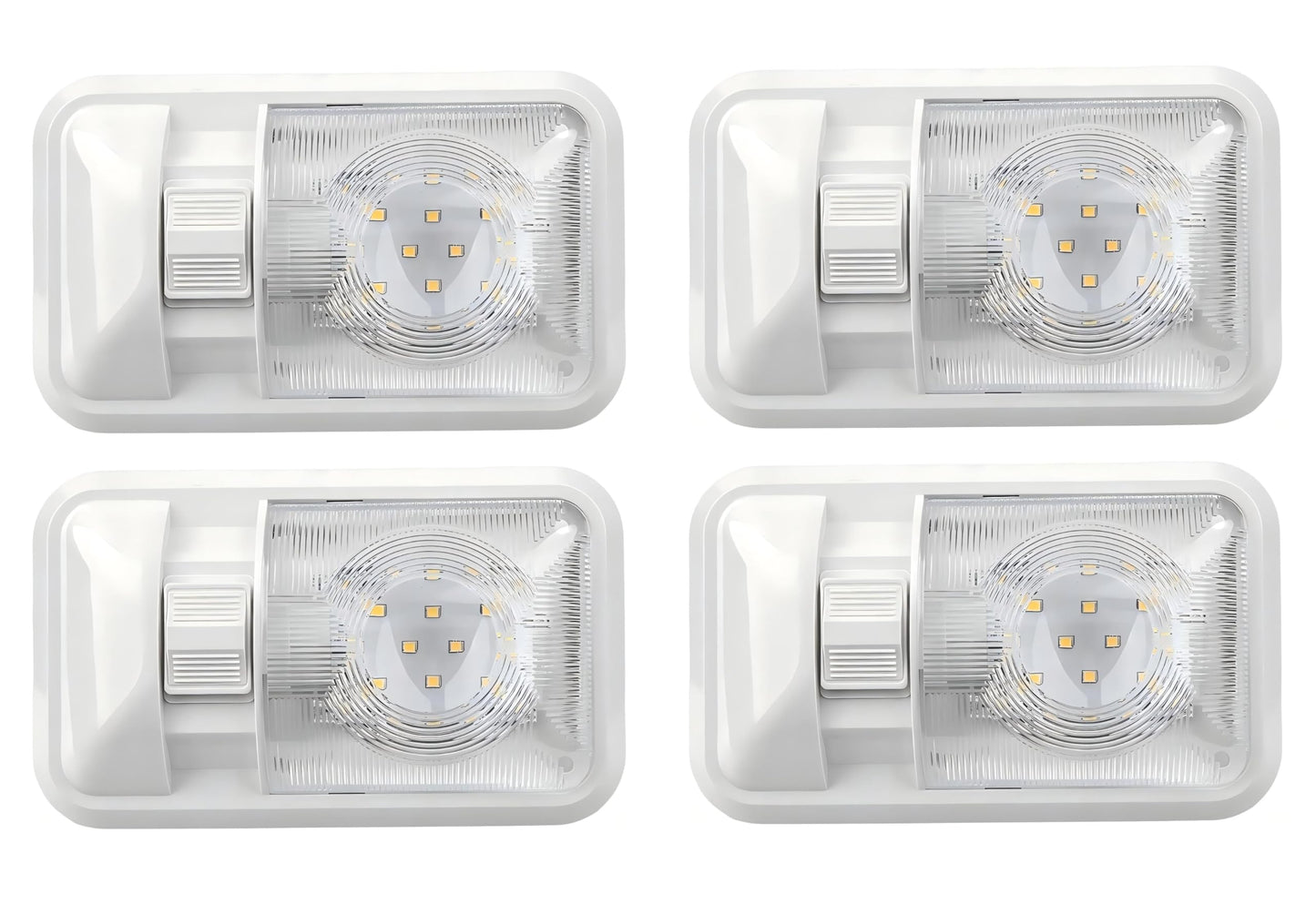 ANYPOWK 12 Volt LED RV LED Lights with ON/Off Switch - Daylight 6500K 3.5 W 400LM, Interior Lighting for RV Van Trailer Camper Boat - Pack of 4