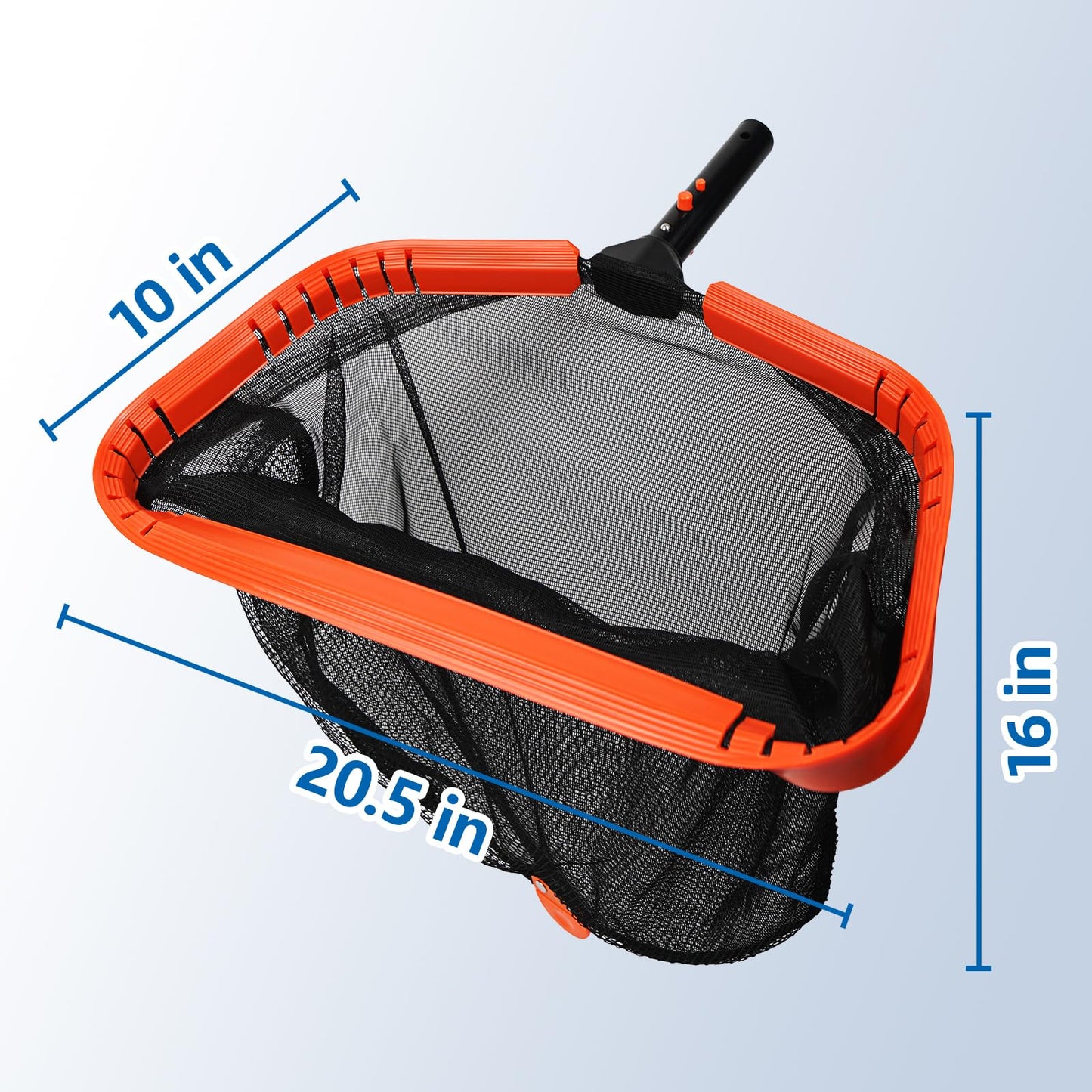 52CM Extra-Large Pool Net, Pool Skimmer Net with Double-Layer Netting Bag, Aluminum Frame, Deep Nylon Large Capacity Pool Cleaning Net, Leaf Skimmer Rake for Above Ground & In-ground Pools (No Pole)