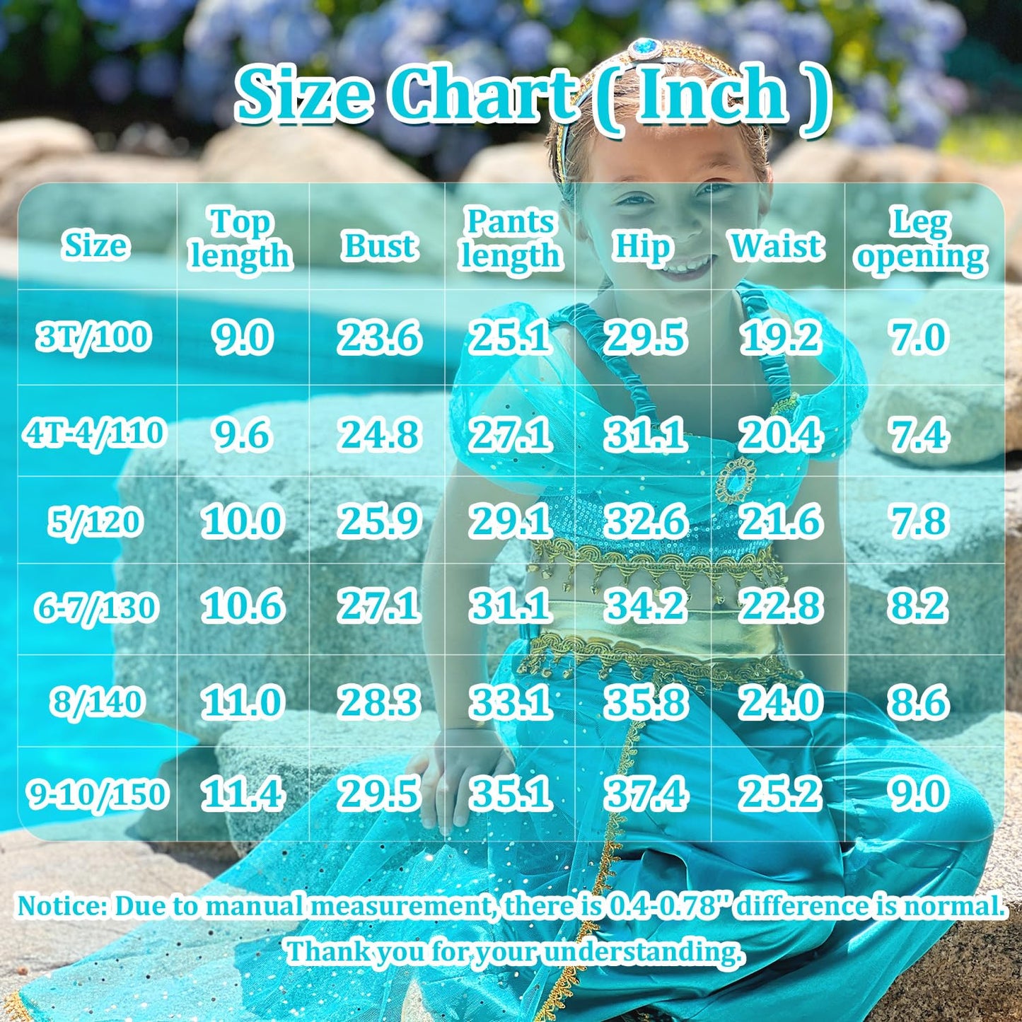 Aolliya Princess Costume for Girls Kids Arabian Princess Fancy Dress Up for Halloween Birthday Cosplay Party Carnival