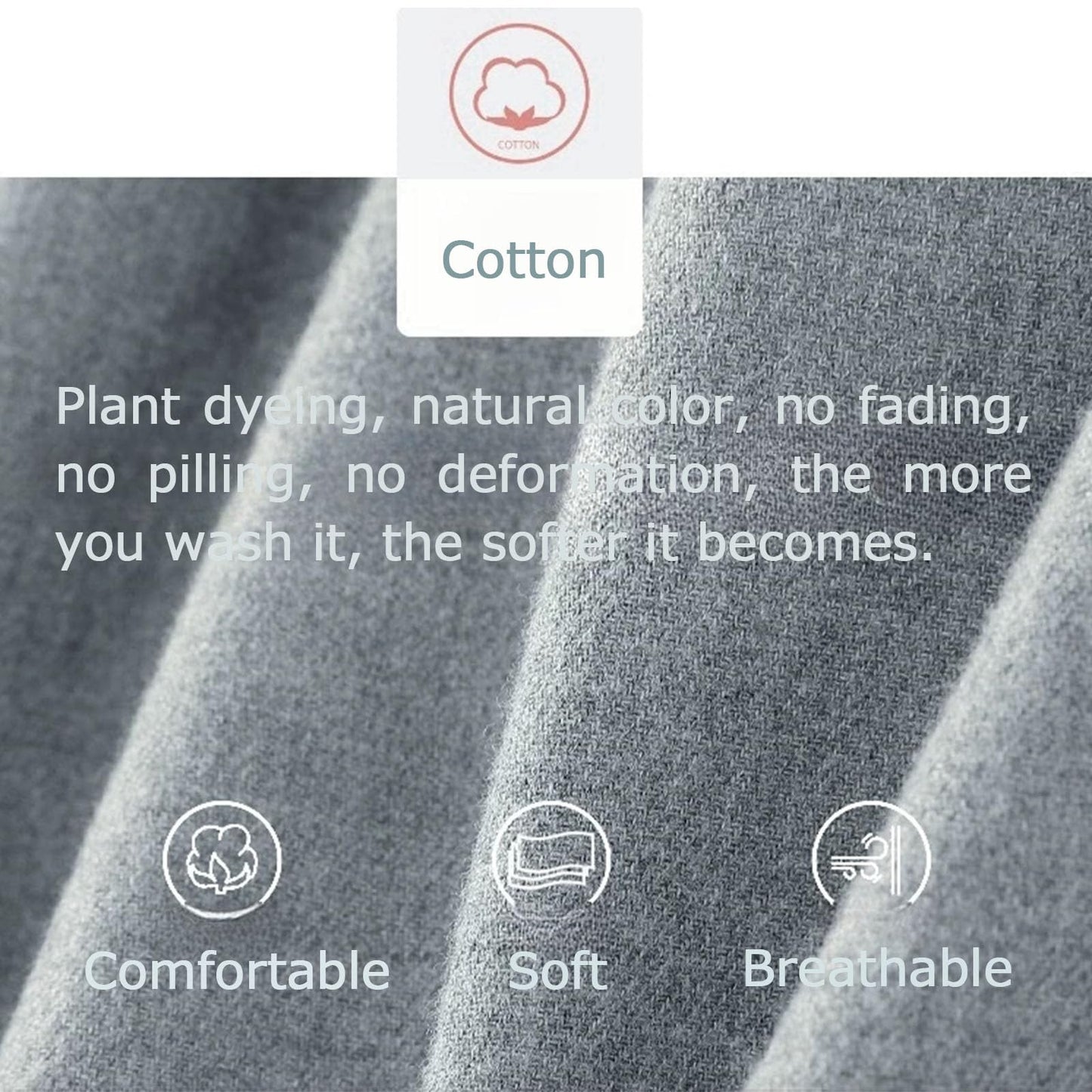 Aylashine Bedridden Patient Nursing Pajamas, Two Ways to wear, Front and Back Cotton, Breathable, Sweat-Wicking and Comfortable, Unisex, Zipper Closure,Gray XXXL