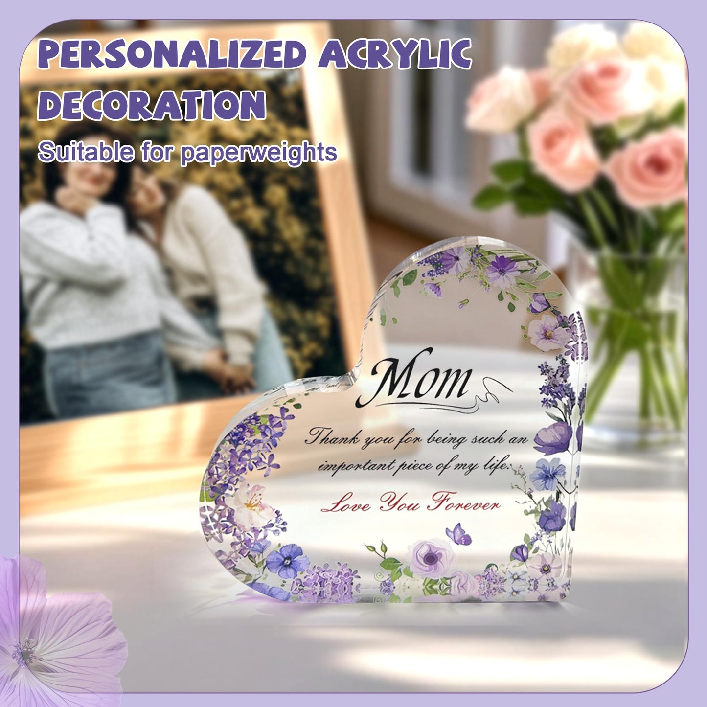 Gifts for Mom, 9PCS Unique Mom Birthday Gifts, Purple Lavender Relaxing Spa Get Well Soon Gift Basket Set for Mom, Mothers Day Gifts from Daughter Son
