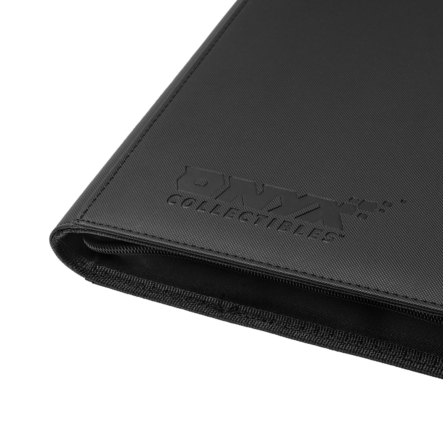 Onyx Trading Card Binder 12-Pocket 720 Cards - 30 Ringless Double Sided Pages for Standard Trading and Sports Cards - 12 Pocket Side Loading Pages for Trading or Sports Card Storage - Zipper (Black)