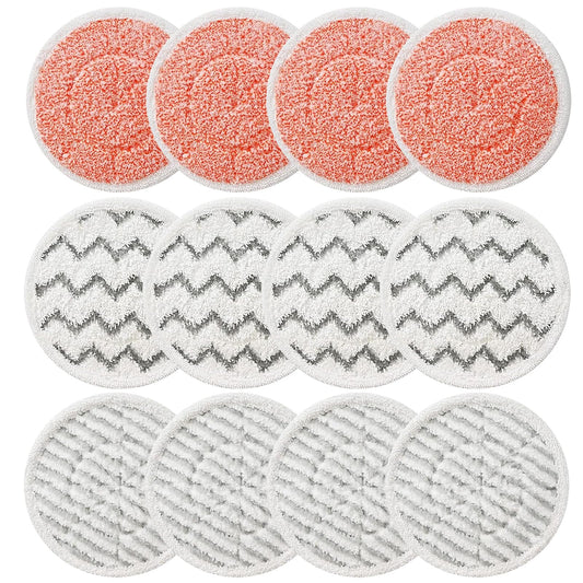 12 Pack S8001 S8201 S8000 S7001 Steam and Scrub Mop Pads for Shark S8001 S8201 S8000 S7001 S7201 S7005 S7000AMZ S7000 S7001TGT S7020 Steam & Scrub Steam Mop for Model XKITP7000
