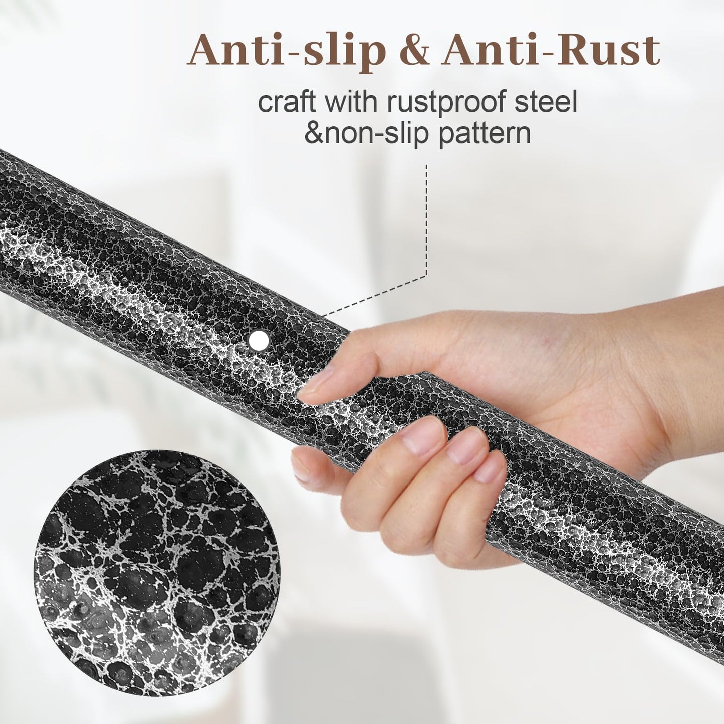 FLY HAWK Mop Handle Commercial Heavy Duty, 60 inch Metal Commercial Mop Stick,Side Gate Mop Head Replacement Holder for Floor Cleaning,Clamp Mop Handles Quick Change for Wet Mop