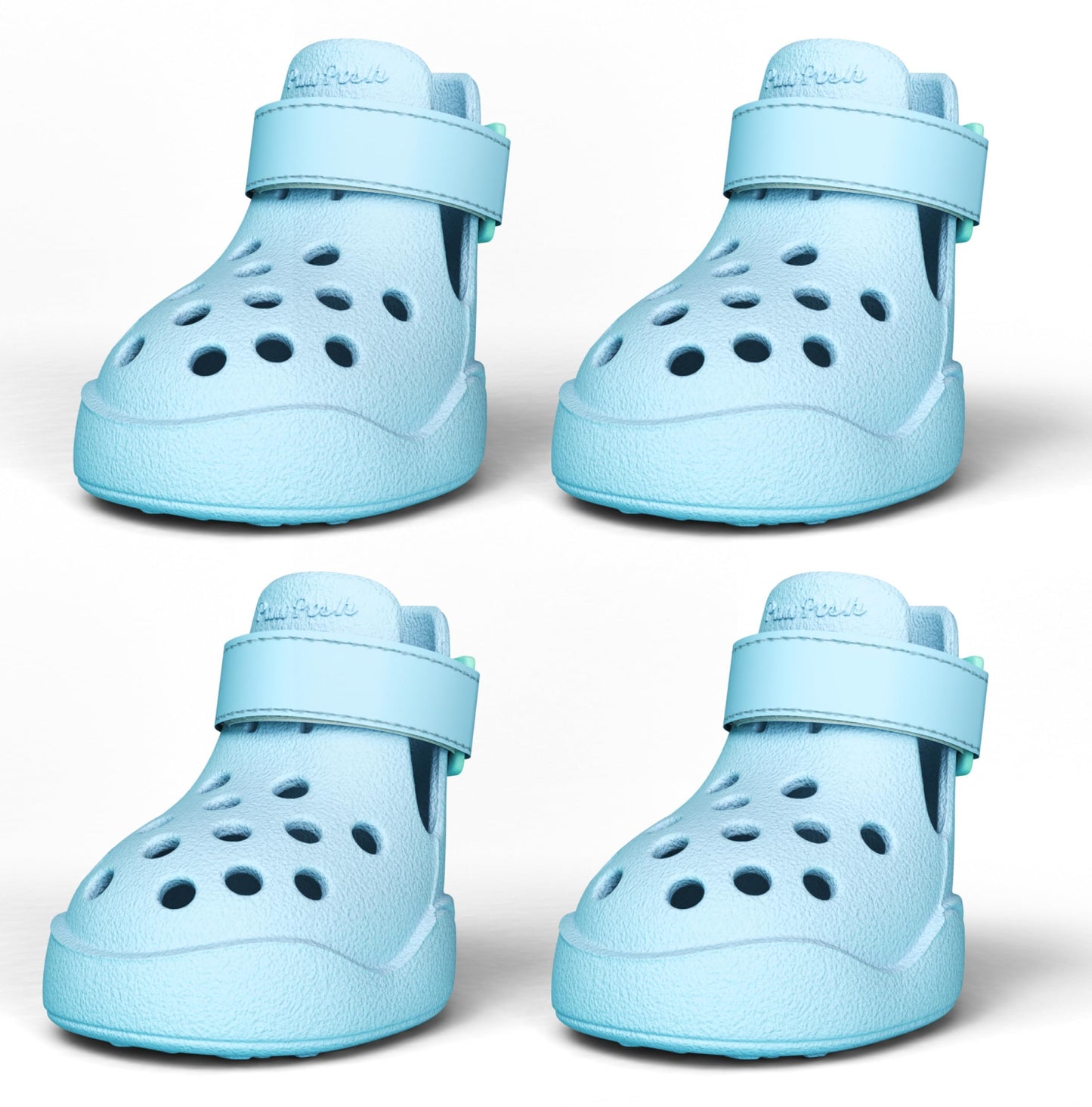 Dog Shoes: Non-Slip Waterproof Sandals for Hot Pavement, Breathable Perforated Boots, Large/Medium/Small Sizes, Ideal Paw Protector, Outdoor Clog Booties (Sky Blue, Size 3)