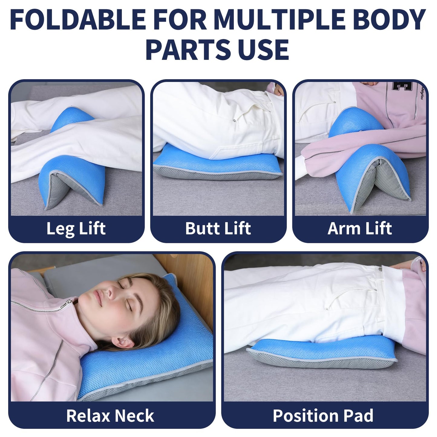 RAWMOCE Tailbone Pain Relief Cushion,Donut Pillow for Anti-Bedsore,Wheelchair Seat Cushion,Comfortable Lift Pillow for Legs and Buttocks, Seat Cushions for Office Chair,Wheelchair, Car,Bed
