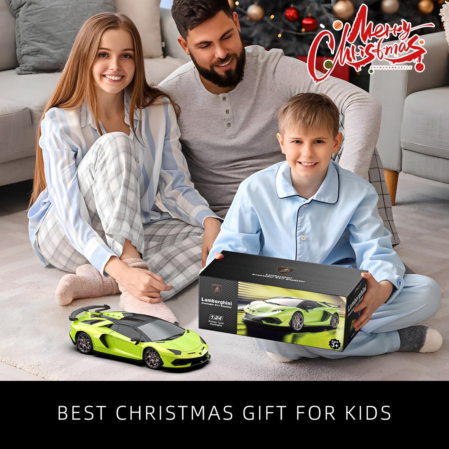 AEROQUEST Lamborghini Officially Licensed RC Car, 1:24 Scale Electric Sport Racing Hobby Toy Car Lamborghini Model Vehicle for Boys Girls Birthday Gifts, Green