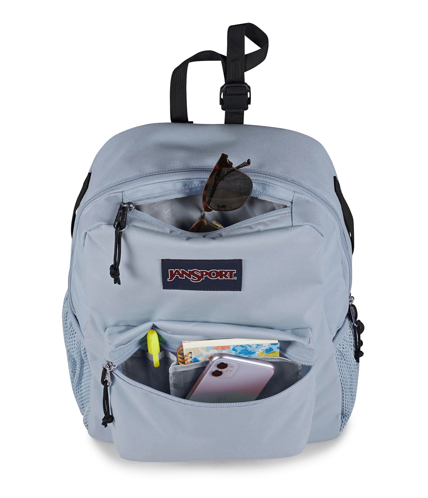 JanSport Central Adaptive Backpack – Wheelchair & Walker Compatible, Tuck-Away Shoulder Straps, Adjustable Backrest Loops & Anchor Straps, Blue Dusk