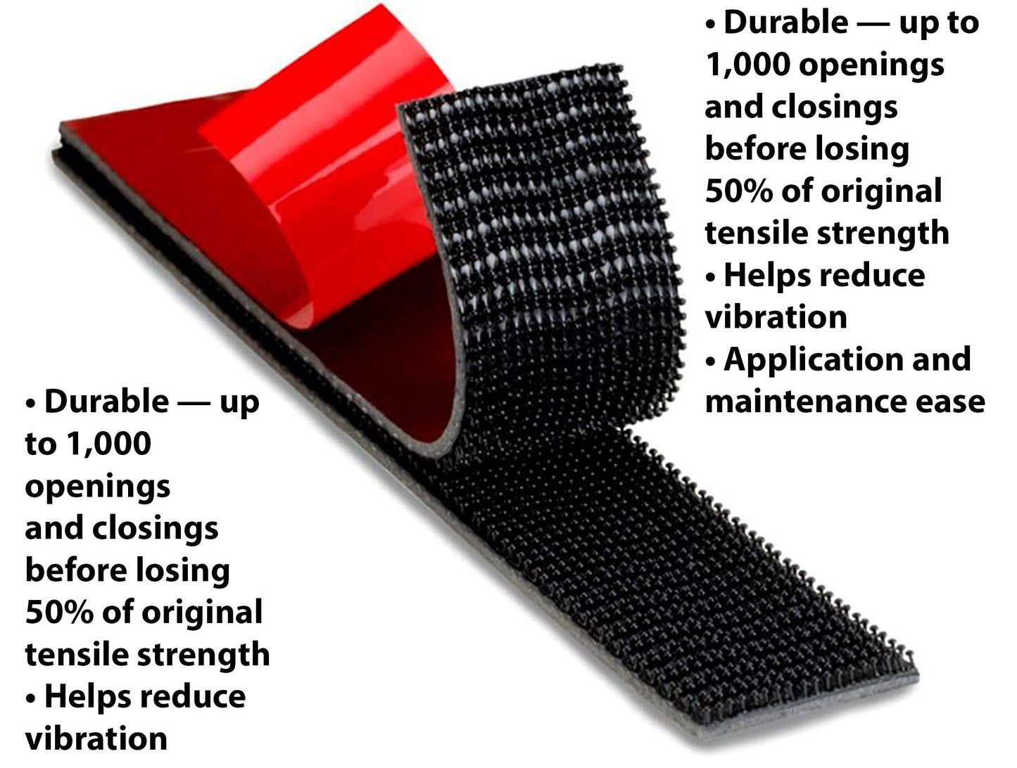 3M Dual Lock Reclosable Fastener TB3870 250/250 Black, 1 in x 10 ft, 2 Strips