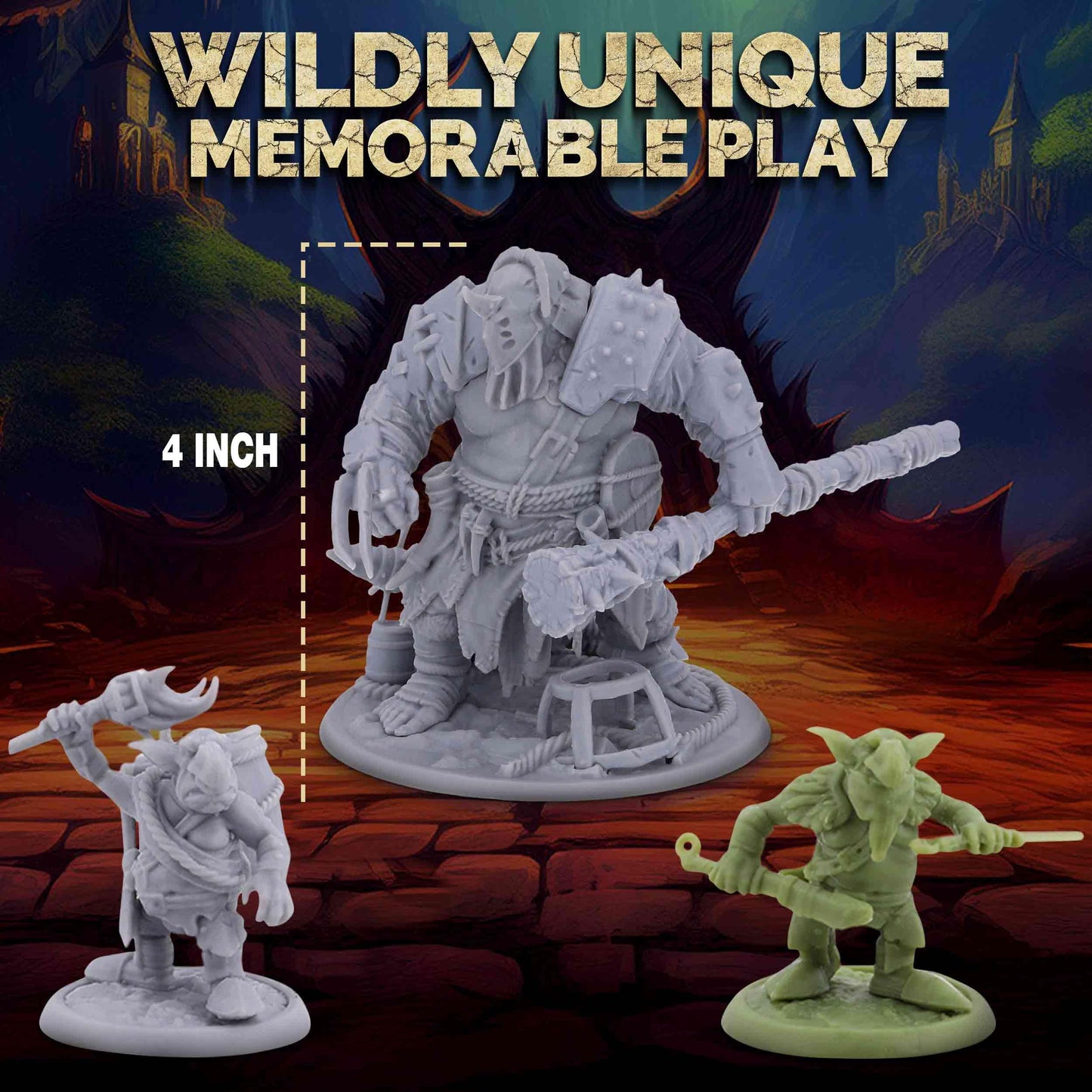 Path Gaming Fantasy Goblins Set – 46 Unpainted 28mm Figures for DND Miniatures for Dungeons & Dragons, RPG Miniatures, Bulk Tabletop DND Monster Figures for D&D Games