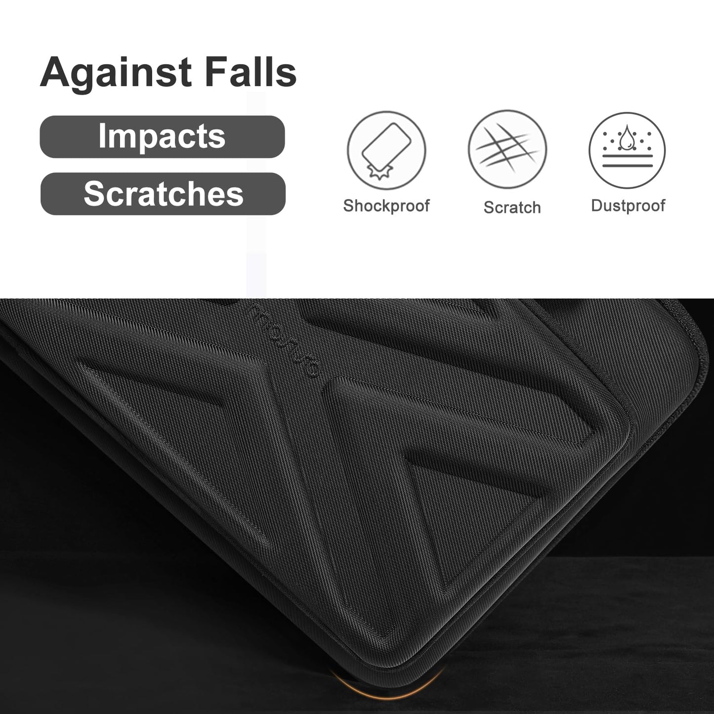 MOSISO Laptop Bag for Men,15-16 inch Computer Bag Compatible with MacBook Air 15 inch/Pro 16 inch, HP, Dell, Lenovo, Asus, Acer, Hard Shell Laptop Case with Front Pocket&Shoulder Strap, Navy Blue