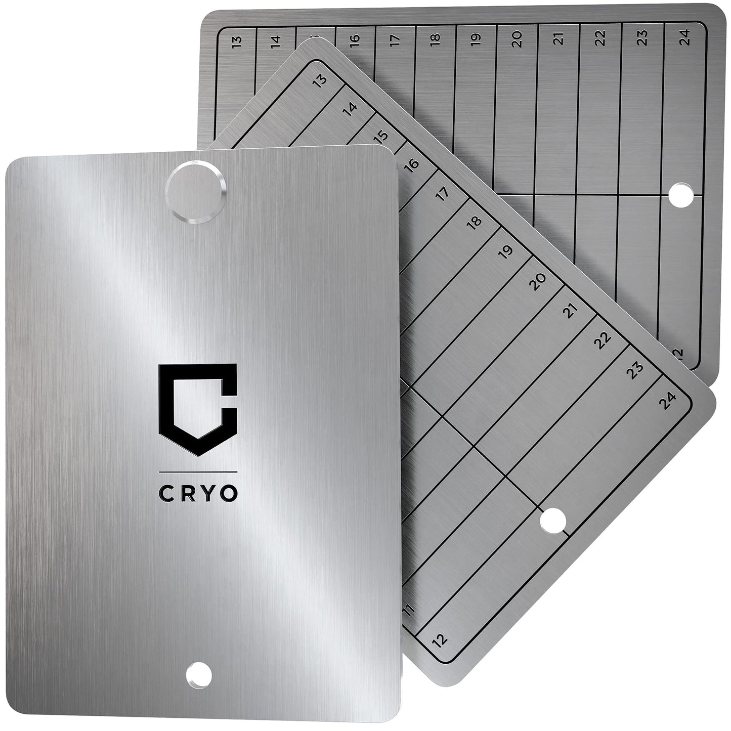 CRYO Crypto Seed Phrase Storage - Bitcoin Stainless Steel Wallet - Crypto Recovery Seed Phrase Backup - Cold Storage Cryptocurrency Backup - Store 12 to 48 Words (CARD)