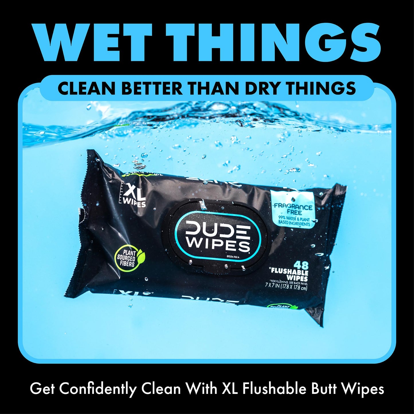 - Flushable Wipes - 6 Pack, 288 Wipes -