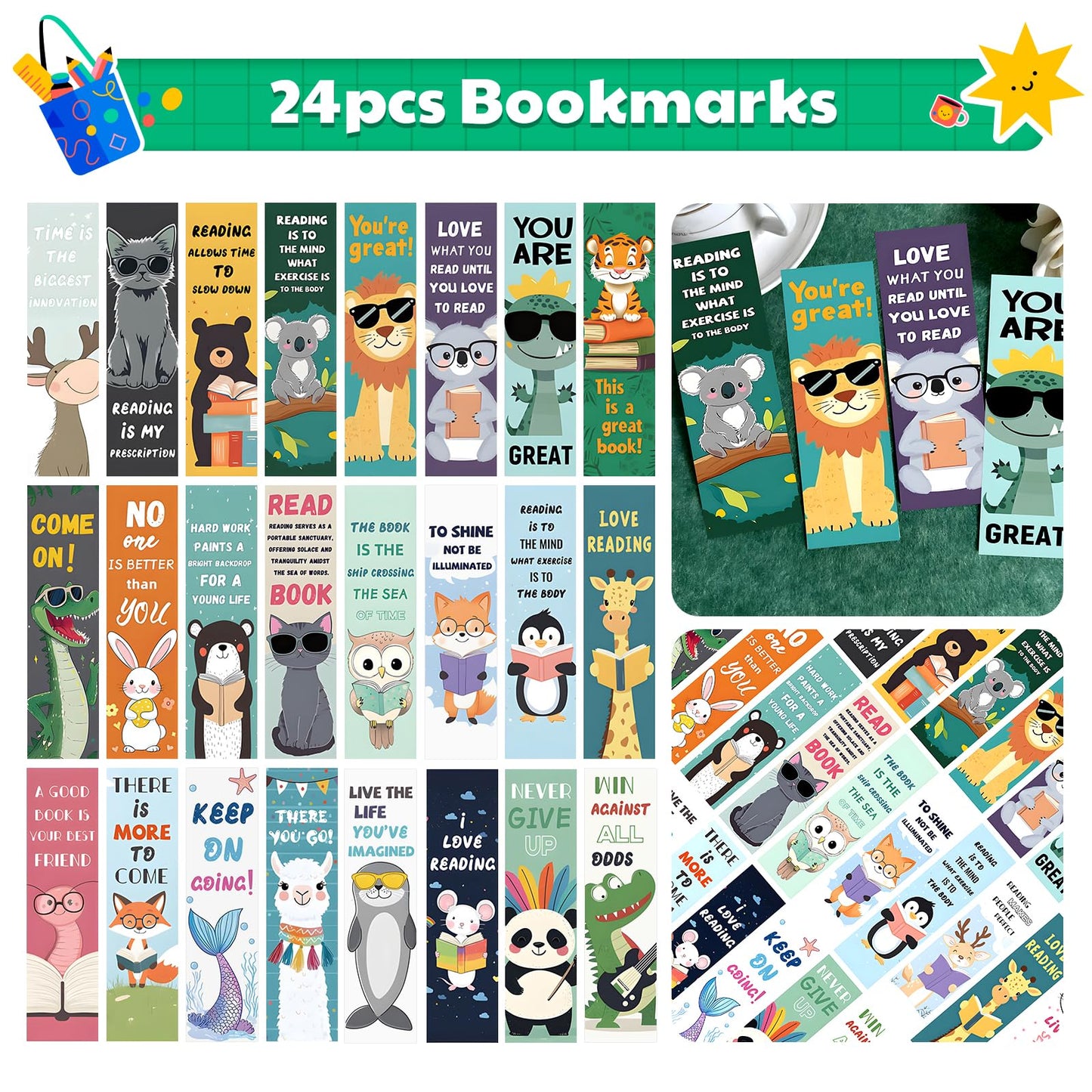 24Pack Stationery Party Favors for Kids, Stationery Birthday Goodie Bags Classroom Gifts for Students, End of Year Student Gifts,Birthday Goodie Bag Stuffers Gifts Rewards Prizes