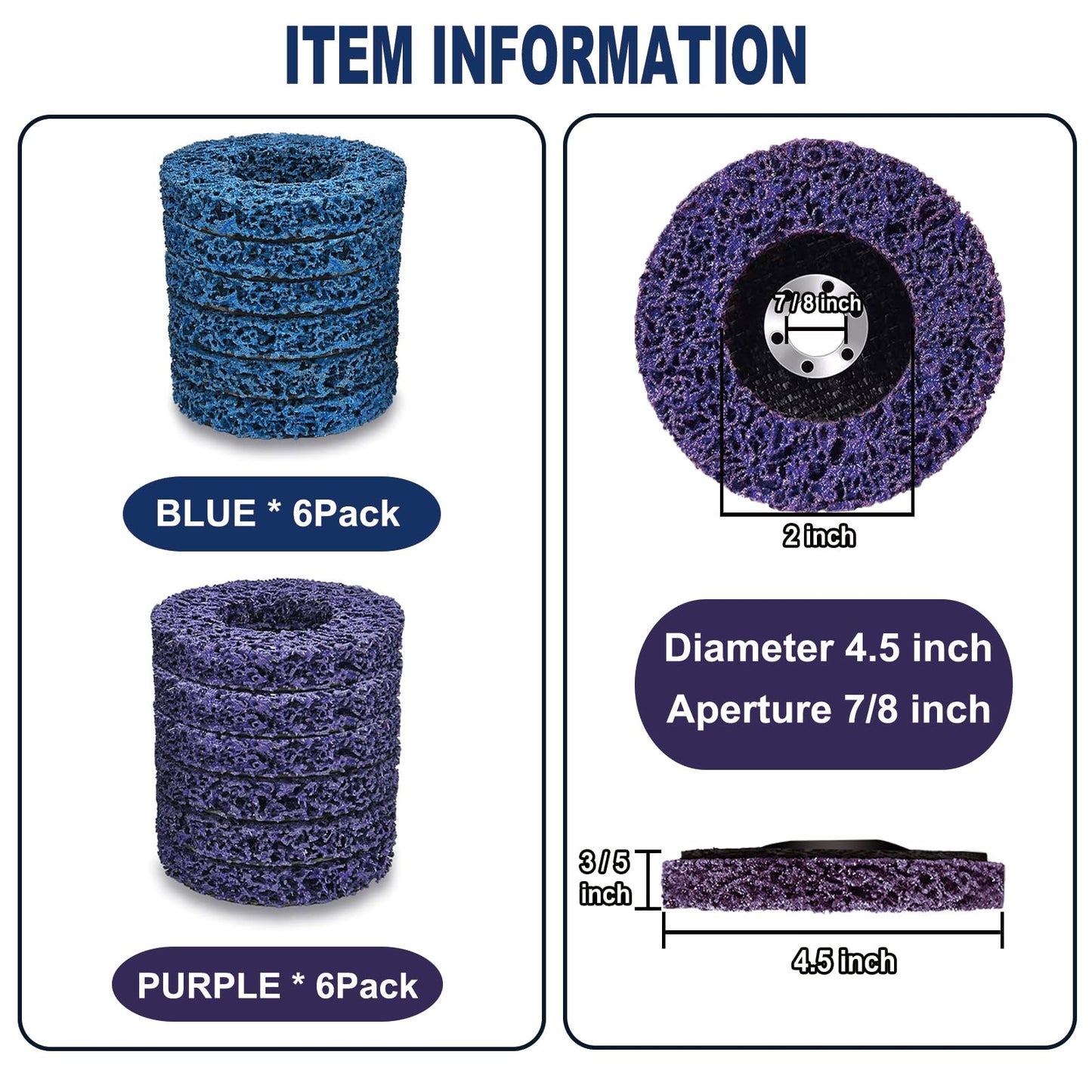 12 PCS Strip Discs Paint Stripper Discs, Wimayo 4-1/2 "x 7/8" Stripping Wheel Rust Remover Grinder Disc for Angle Grinder to Clean and Remove Rust, Paint ＆ Oxidation