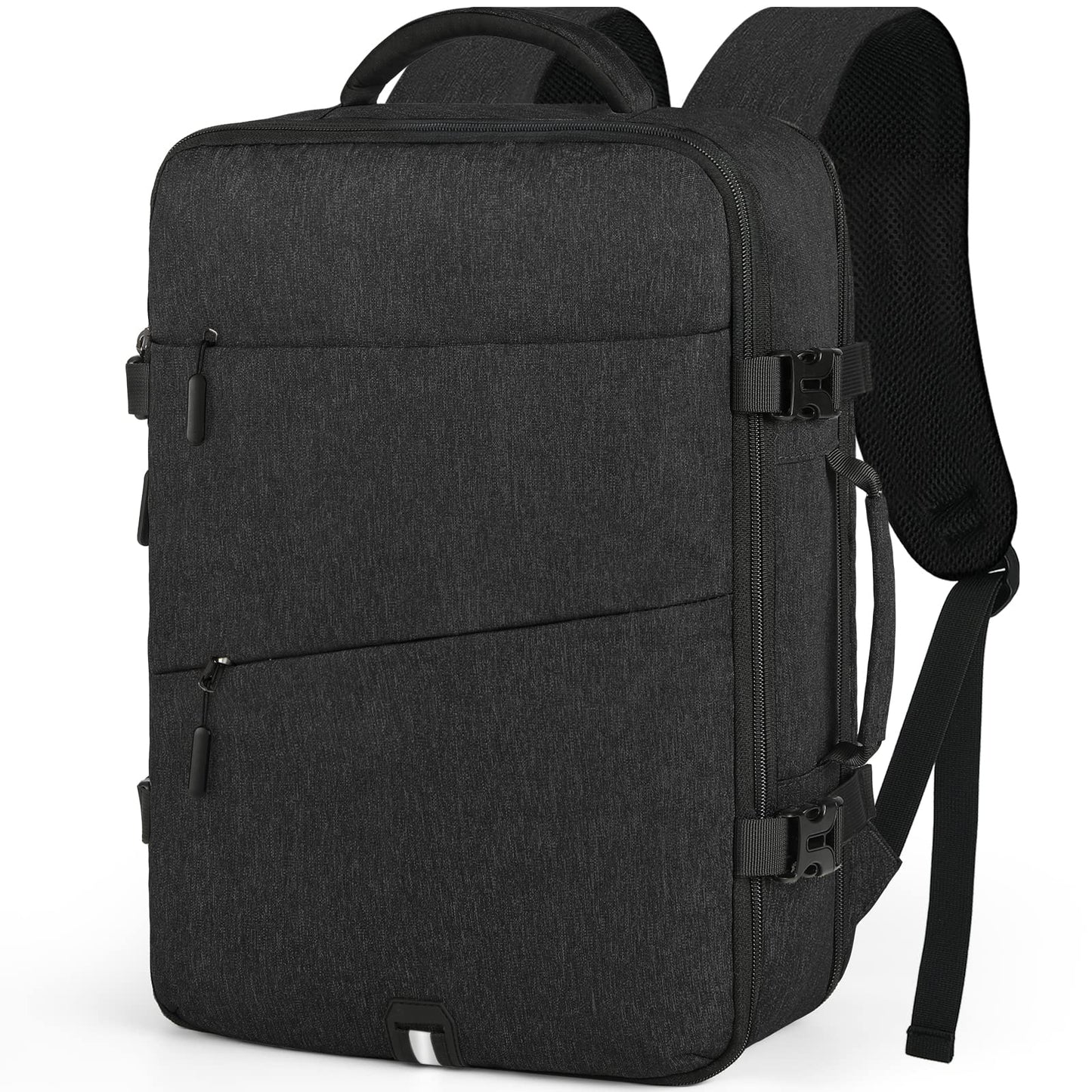 Travel Backpack for Men Women Laptop Backpack 15.6 Inch Flight Approved Carry on Backpack Overnight Business College School Weekender Luggage Daypack, Black