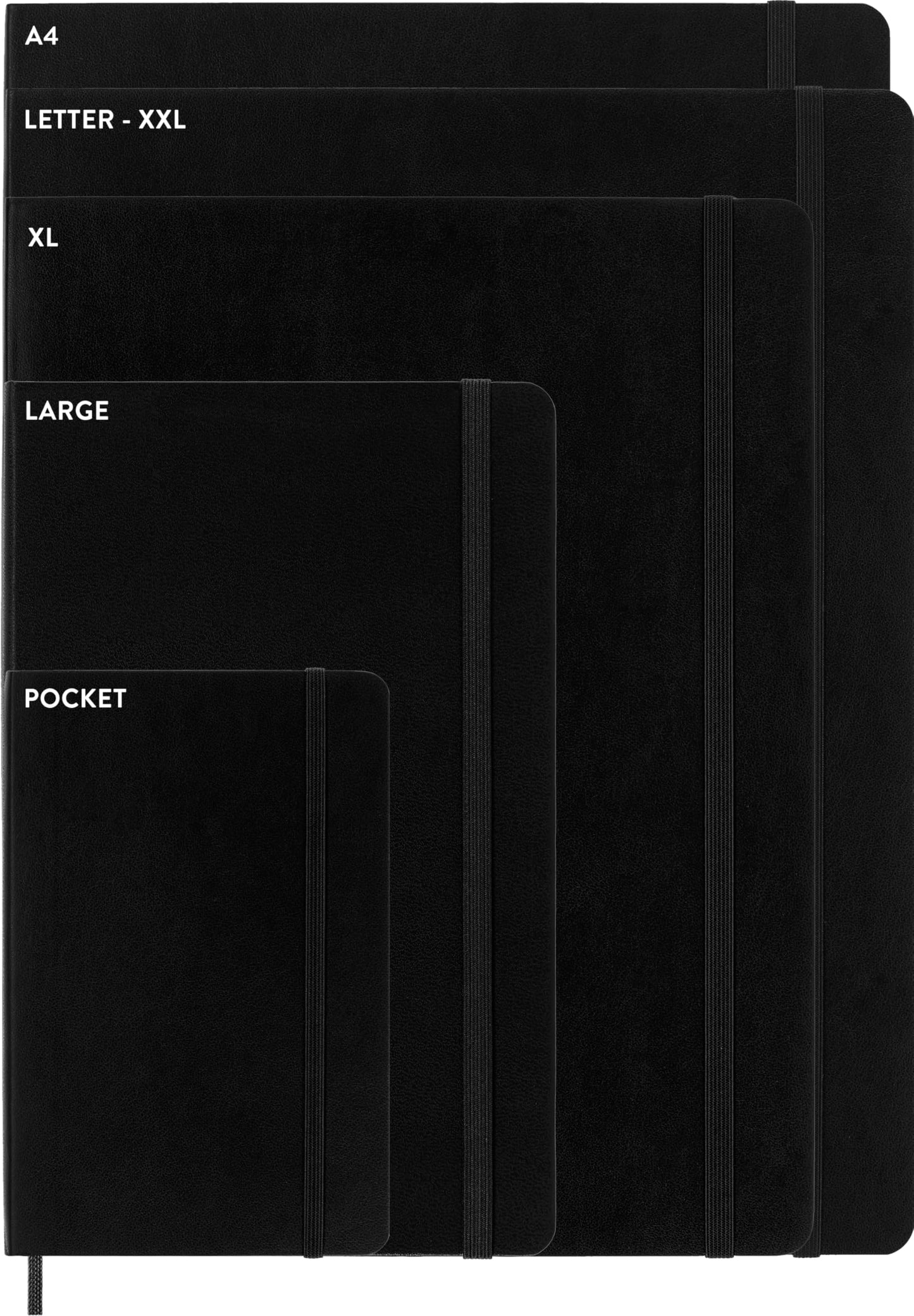 Moleskine Notebook, Expanded Large, Plain, Black, Soft Cover (5 x 8.25)