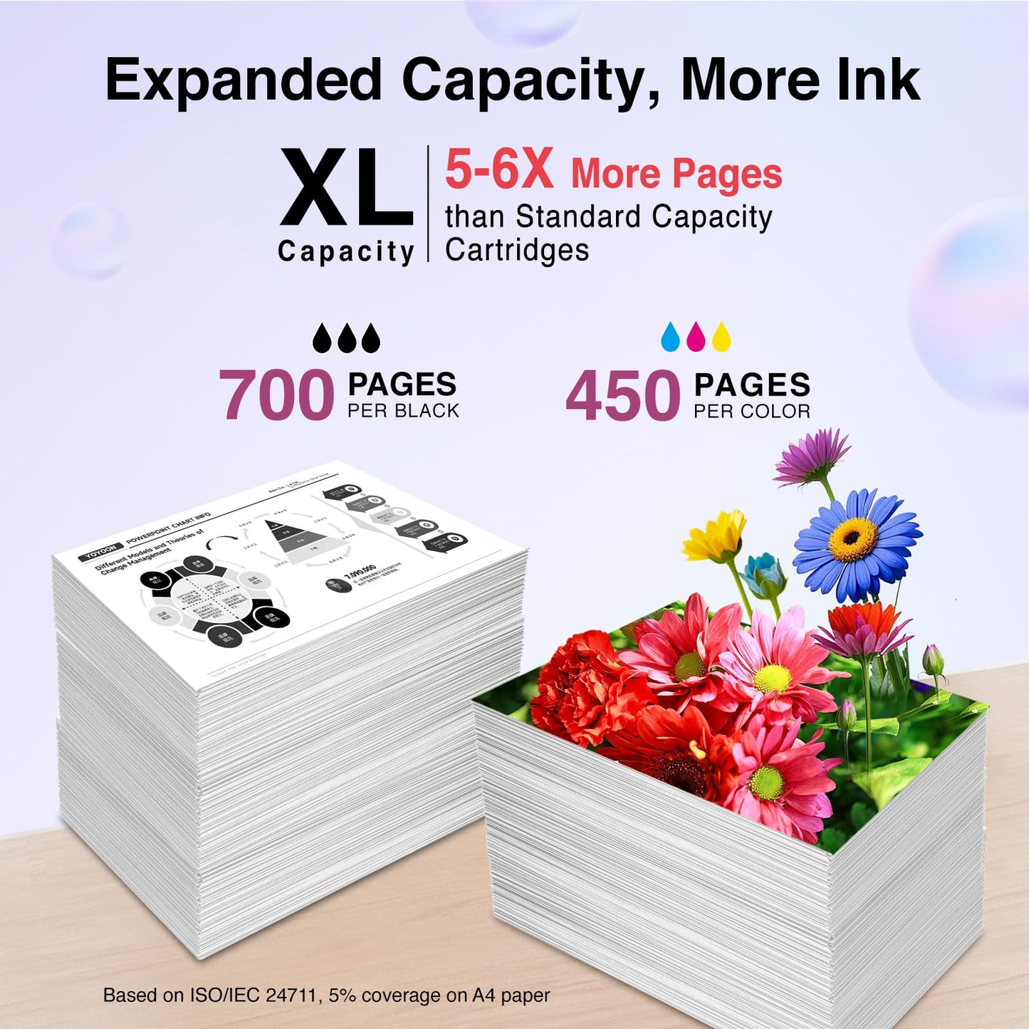 Cyloral 65XL Ink Cartridge for HP 65 Ink Cartridges for Envy 5055 5052 5058 Deskjet 3755 2655 3752 3720 3722 3723 3758 2652 2622 for HP Ink 65 XL Combo Pack for HP65 Ink Cartridges Replacement