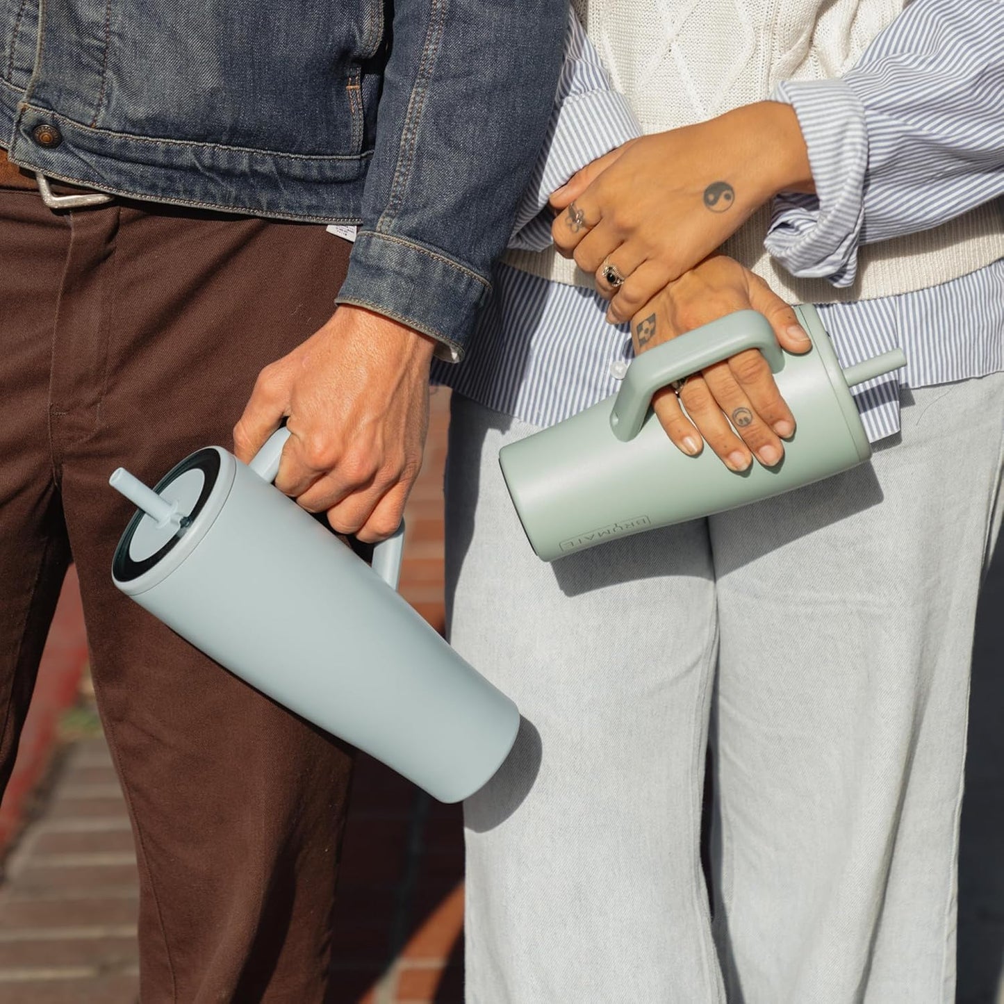 BrüMate Era 40 oz Tumbler with Handle and Straw | 100% Leakproof Insulated Water Bottle Tumbler with Lid and Flexible SoftSip Straw | Made of Stainless Steel | Cup Holder Friendly | 40oz (Lilac Dusk)