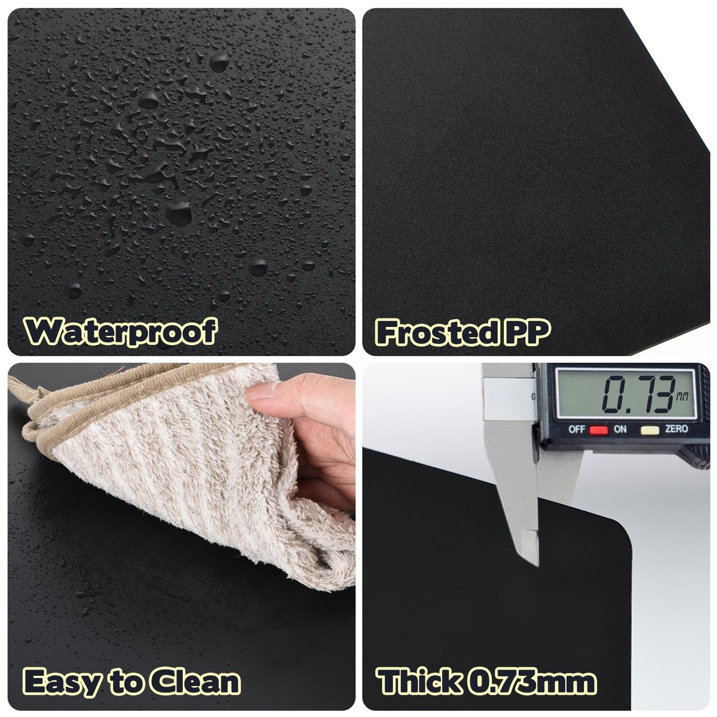 20 Pcs Vinyl Record Dividers, 31.5x34cm Plastic Record Divider with Tabs, Reusable LP Organizers DIY Blank Album Vinyl Separators for 33 RPM LP Organization (Black)