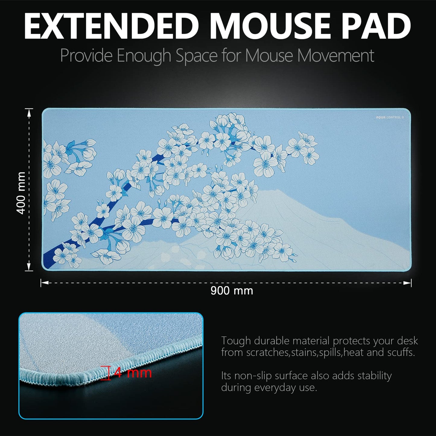X-Raypad Aqua Control 2 Gaming Mouse Pad, Ultra-High Precision Mouse Pad with Perfect Speed and Control Capability, Consistent X and Y Glide, Designed for Fps Players with Low DPI Requirements