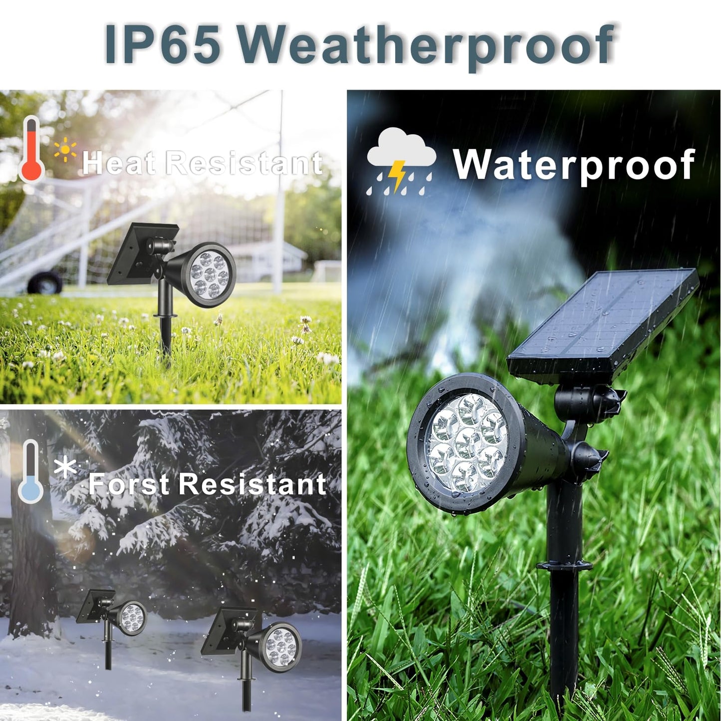 Solar Spotlights Outdoor Christmas, Spot Light Solar Powered, LED RGB Color Changing Landscape Flag Pole Light, Dusk-to-Dawn Waterproof Ground Lumiere Solaire Exterieur Spot for Tree (Multicolor,2pcs)