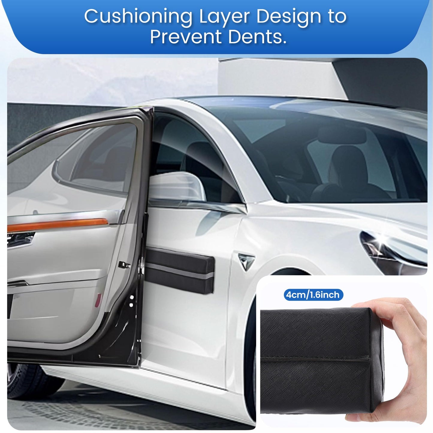 Magnetic Car Door Dent Protector,Removable Car Door Guard - Prevents Dents and Scratches for Vehicles (Black)