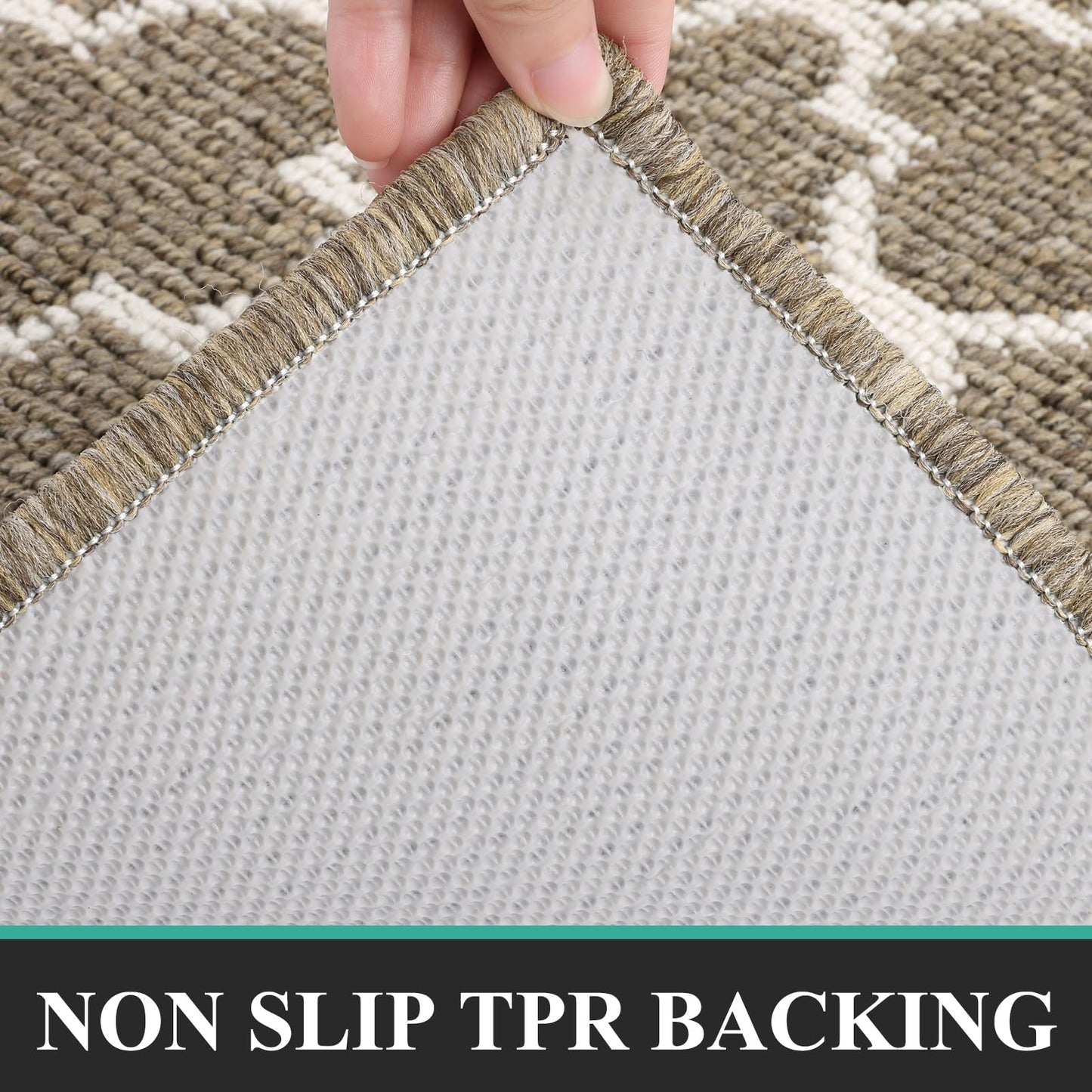 Pauwer Indoor Doormat for Entryway 36"x59" Non-Slip Absorbent Resist Dirt Entrance Mat, Washable Front Door Mat Welcome Mat Low-Profile Inside Floor Mat for Entry Kitchen Laundry Room, Brown