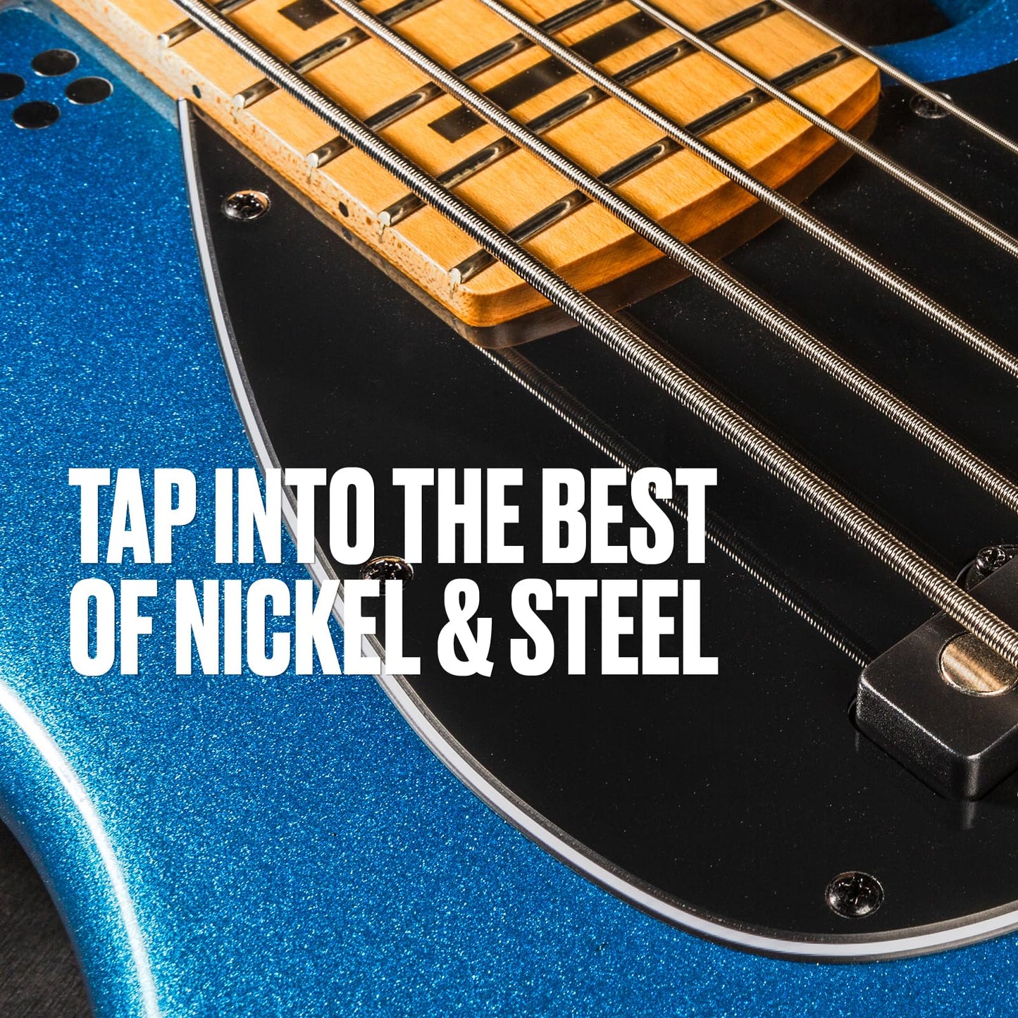 Dunlop Dual Dynamic Layered Twin Alloy Hybrid Wound Bass Strings, 45-105, 4 String (DBHYN45105)