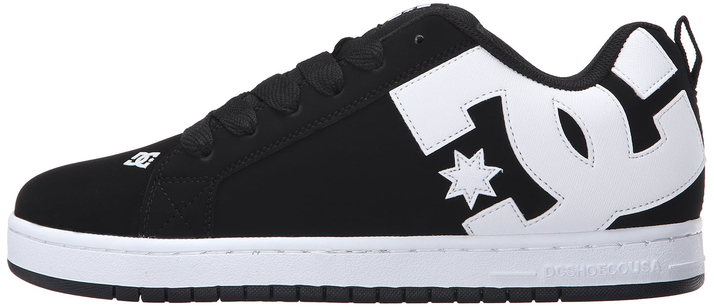 DC Men's Court Graffik Sneaker, Black, 11 M US