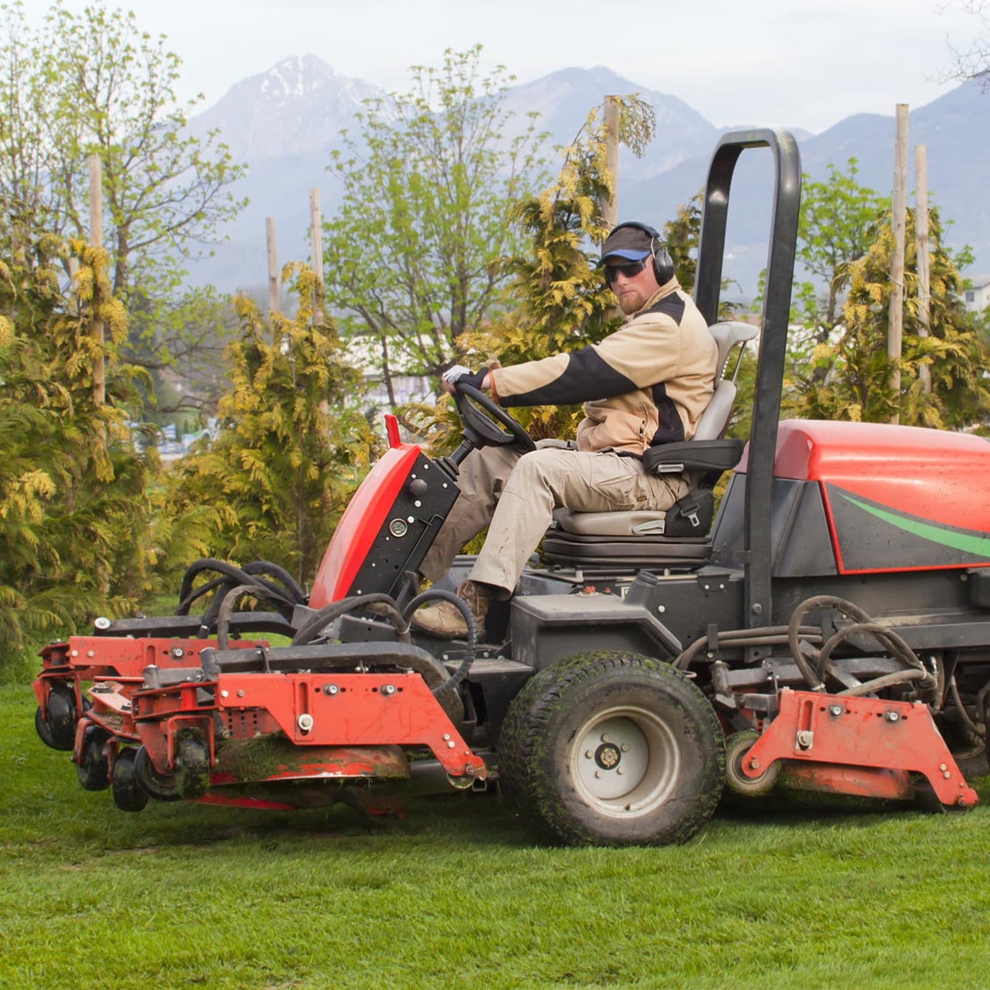 4 Pack Deck Gauge Wheel Kit for John Deere Lawn Tractors, Deck Lawn Mowers Wheel Replace Part - Compatible with 48", 54", 60", 62", 72" Decks - Replaces AM125172, AM124706, 210-300