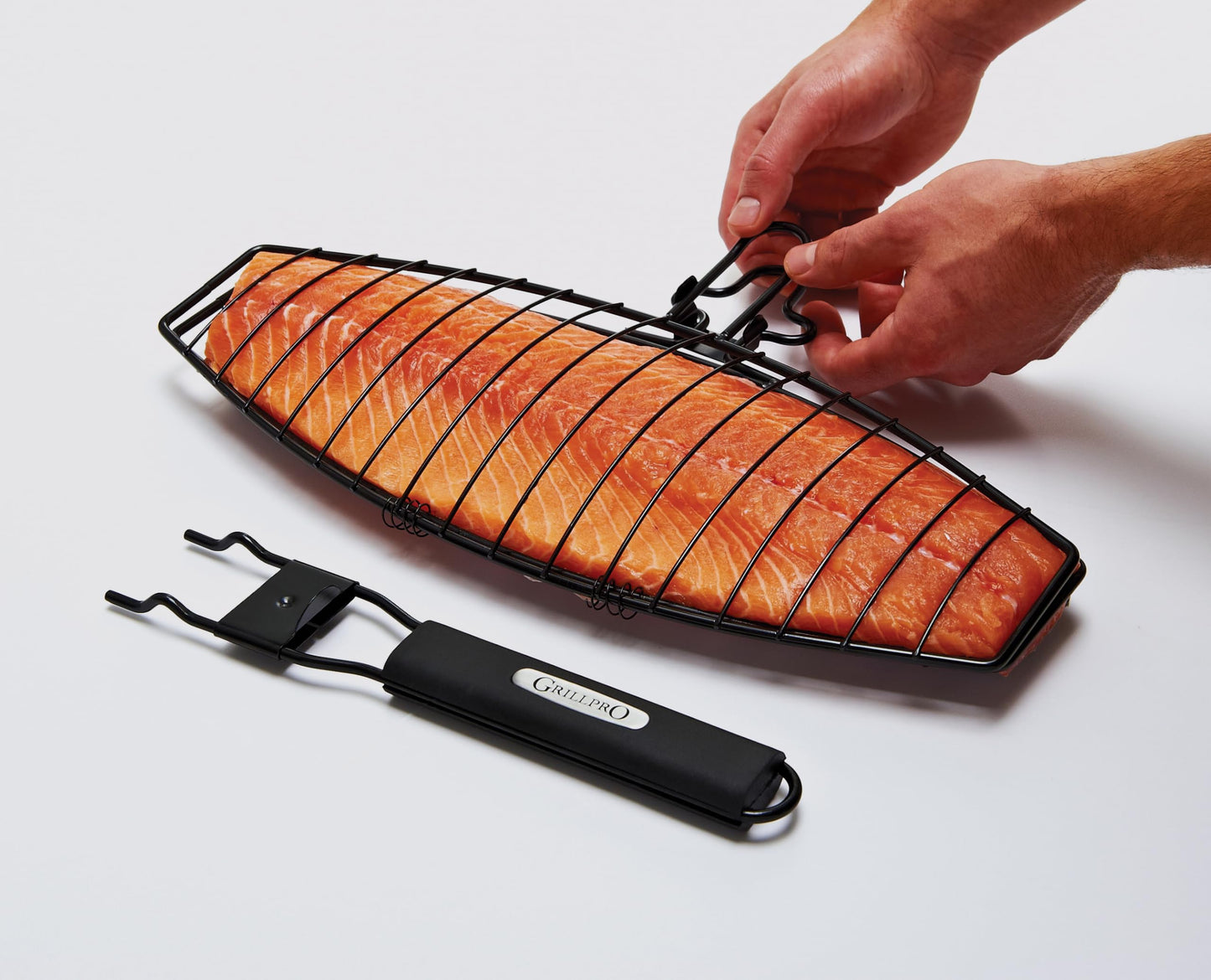GrillPro 21015 Fish Basket with Detachable Handle