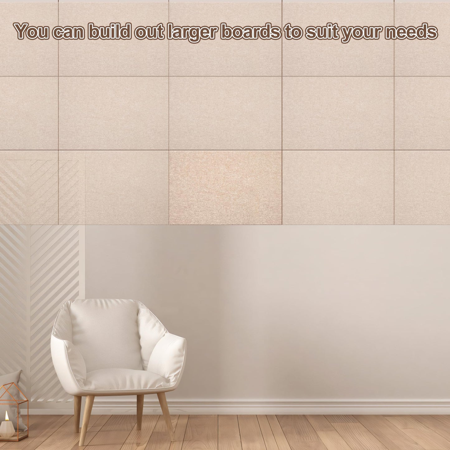 PTPDgPg Thickened Bulletin Board - 24X16 in | Felt Cork Boards for Decorating Walls | Foldable Photo Display with Sticky Tape and 30 Push Pins | Notice Board for Office,School and Home | Camel 2Pcs