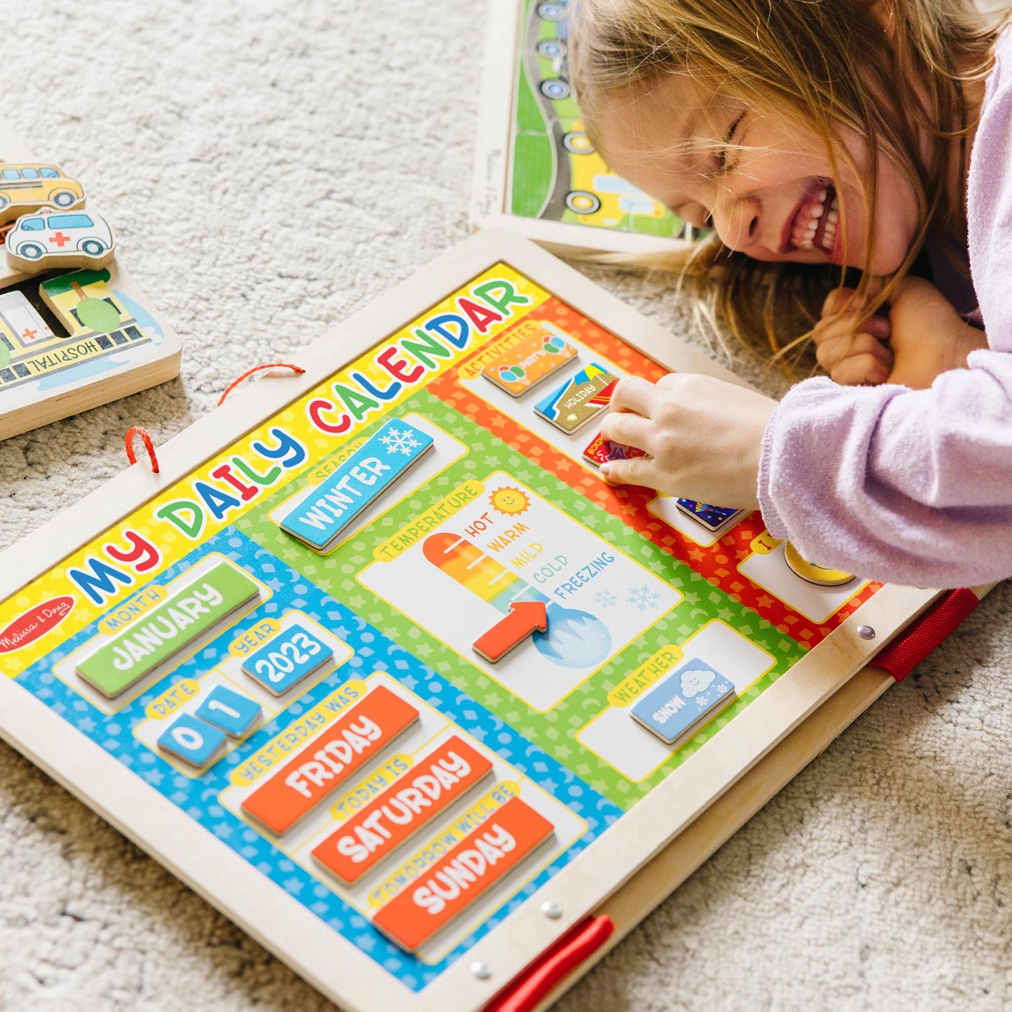 Melissa & Doug My First Daily Magnetic CalendarActivities Calendar For Kids, Weather And Seasons Calendar For Preschoolers and Kids Ages 3+